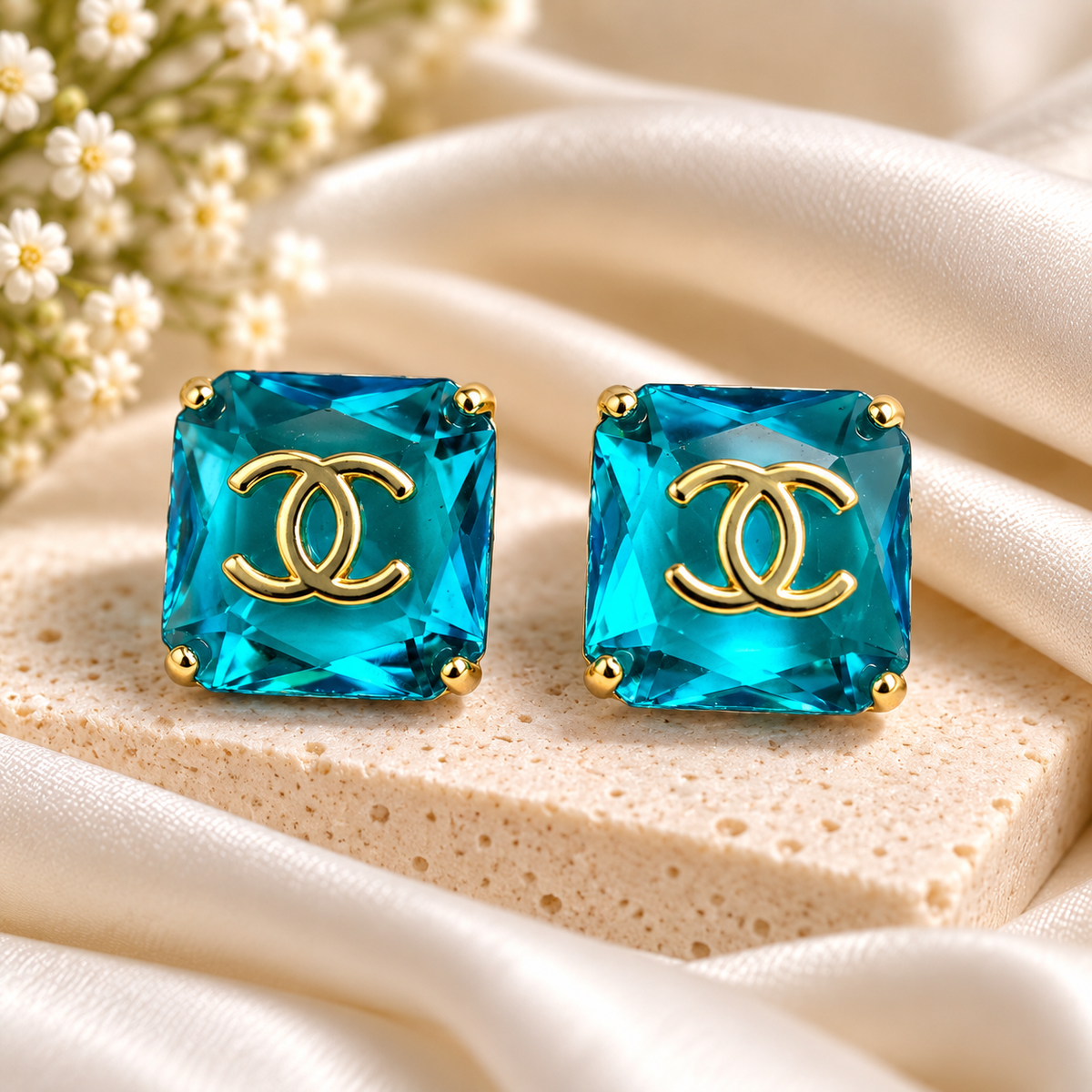 Golden Citrine Luxe Studs