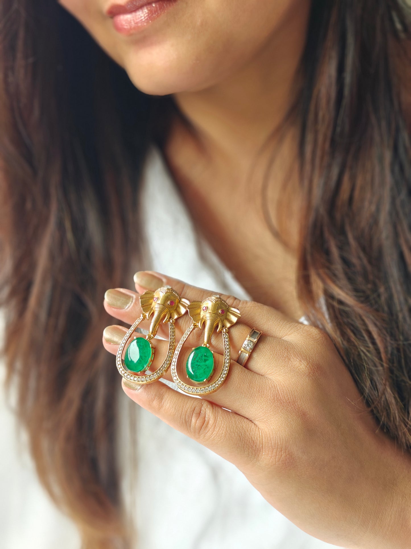 Ganesha Drop Earrings