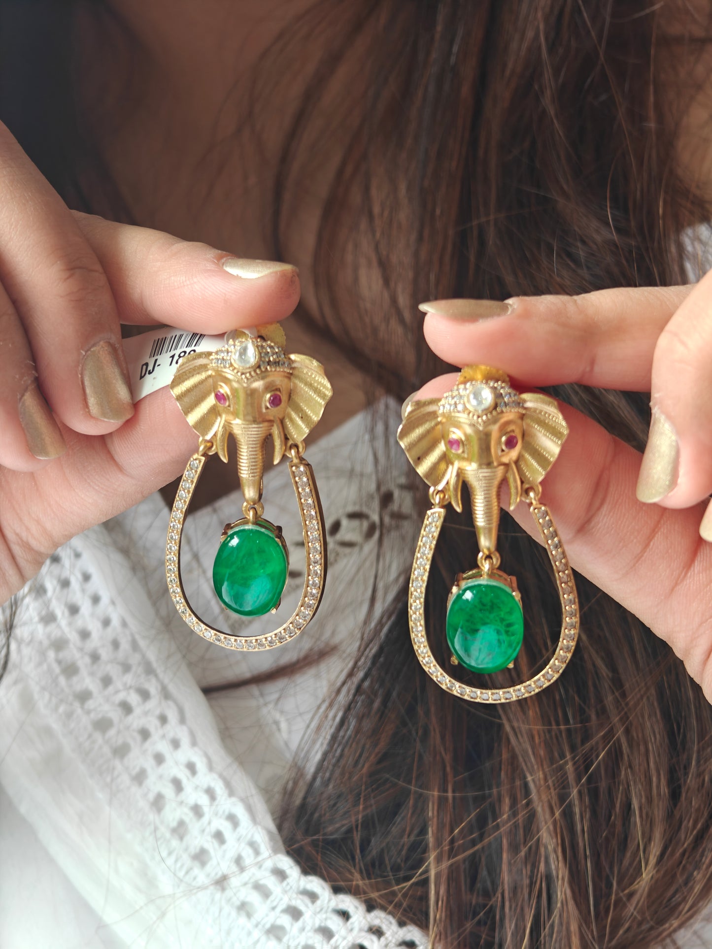 Ganesha Drop Earrings