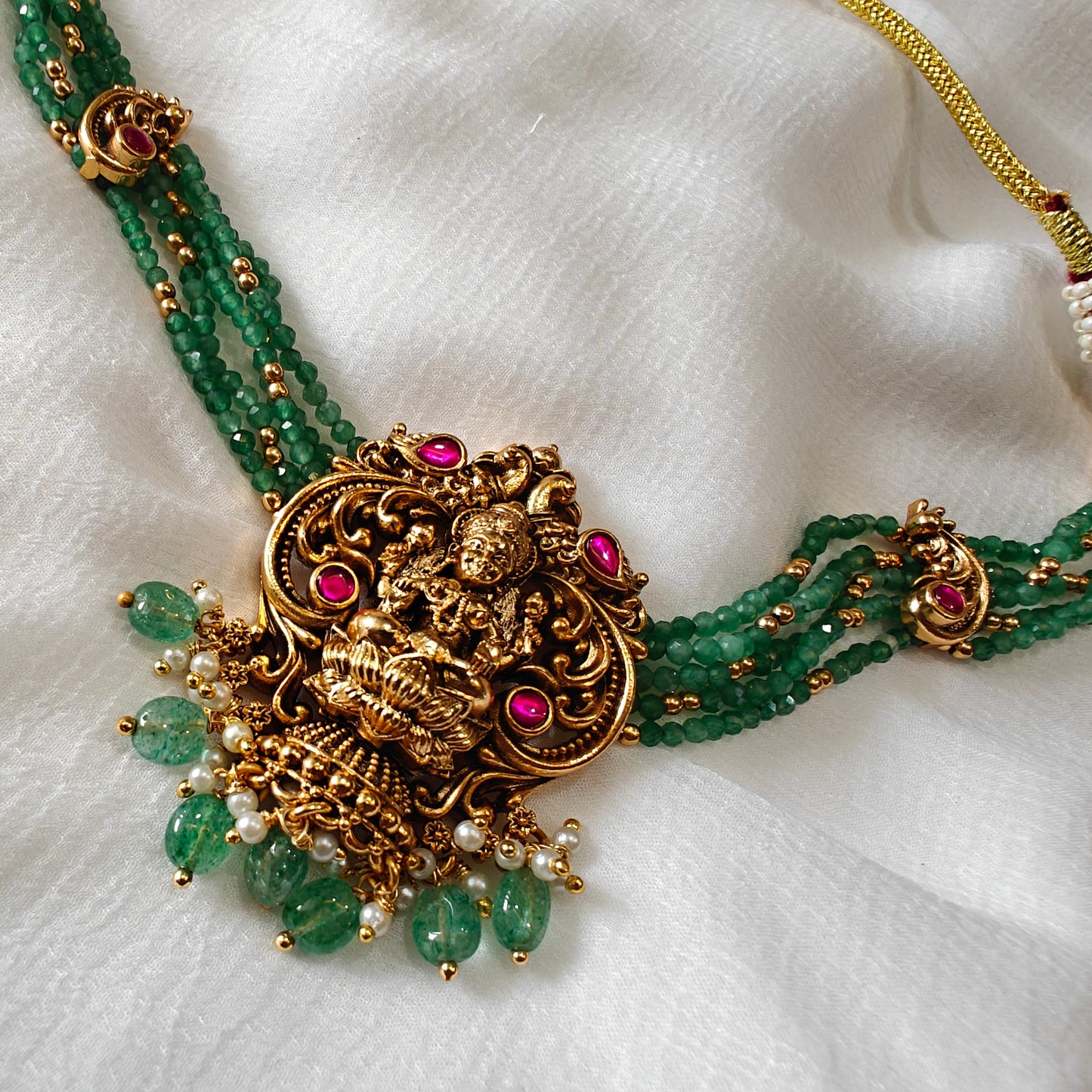 Lakshmi Ji Choker 18K Antique Gold Finish
