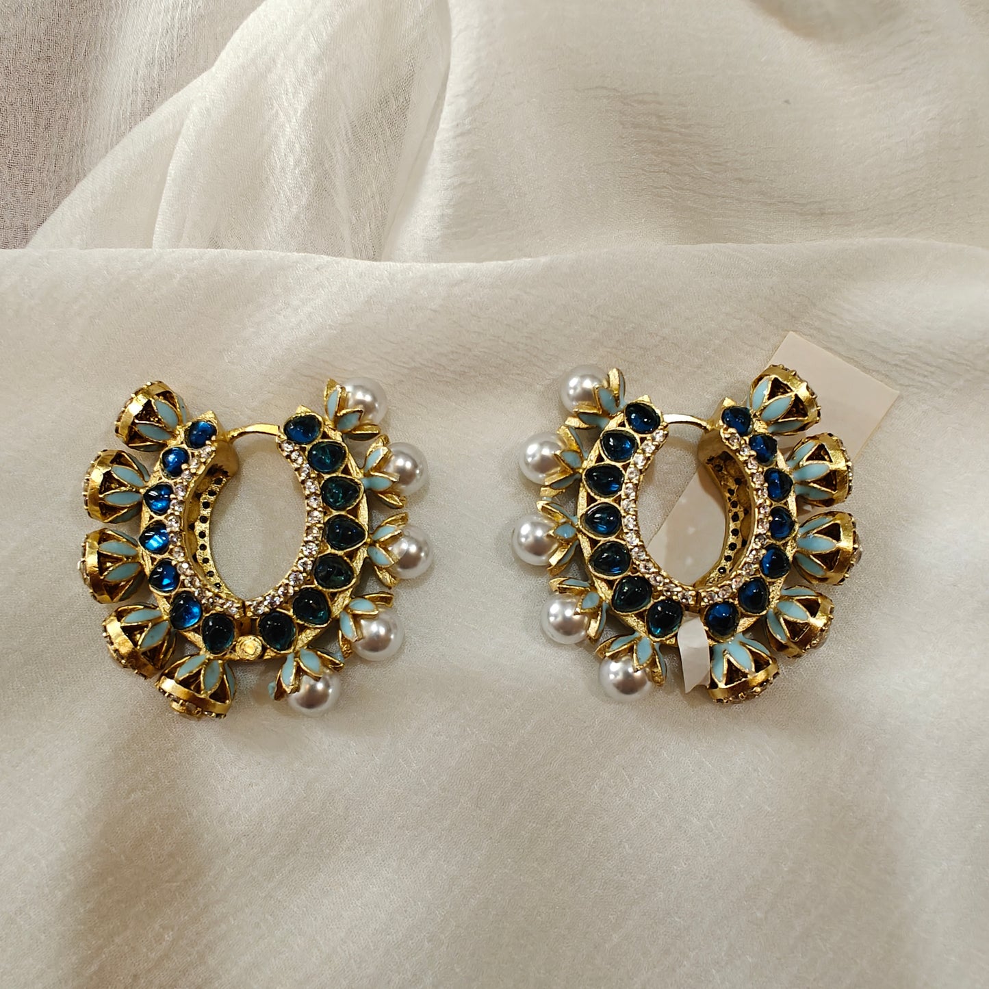 Double Sided Jadau Meena Bali