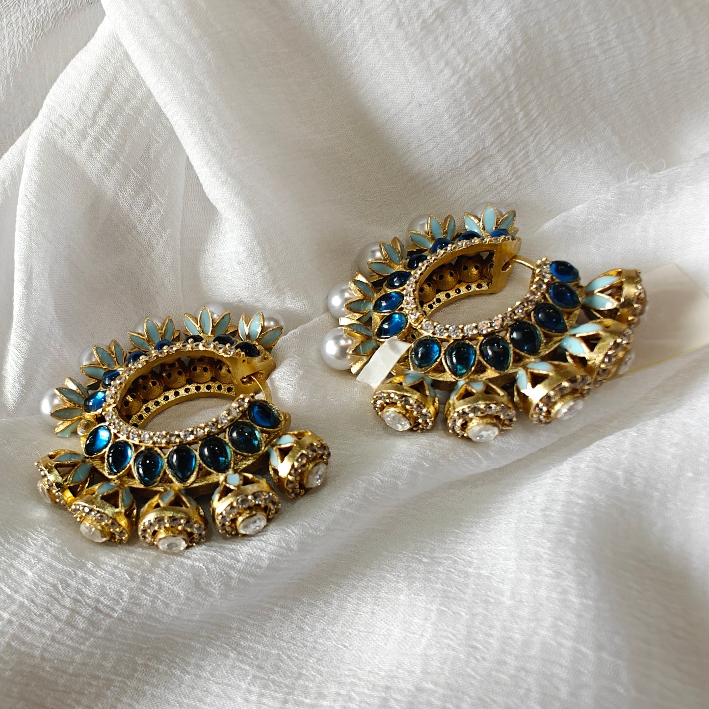 Double Sided Jadau Meena Bali