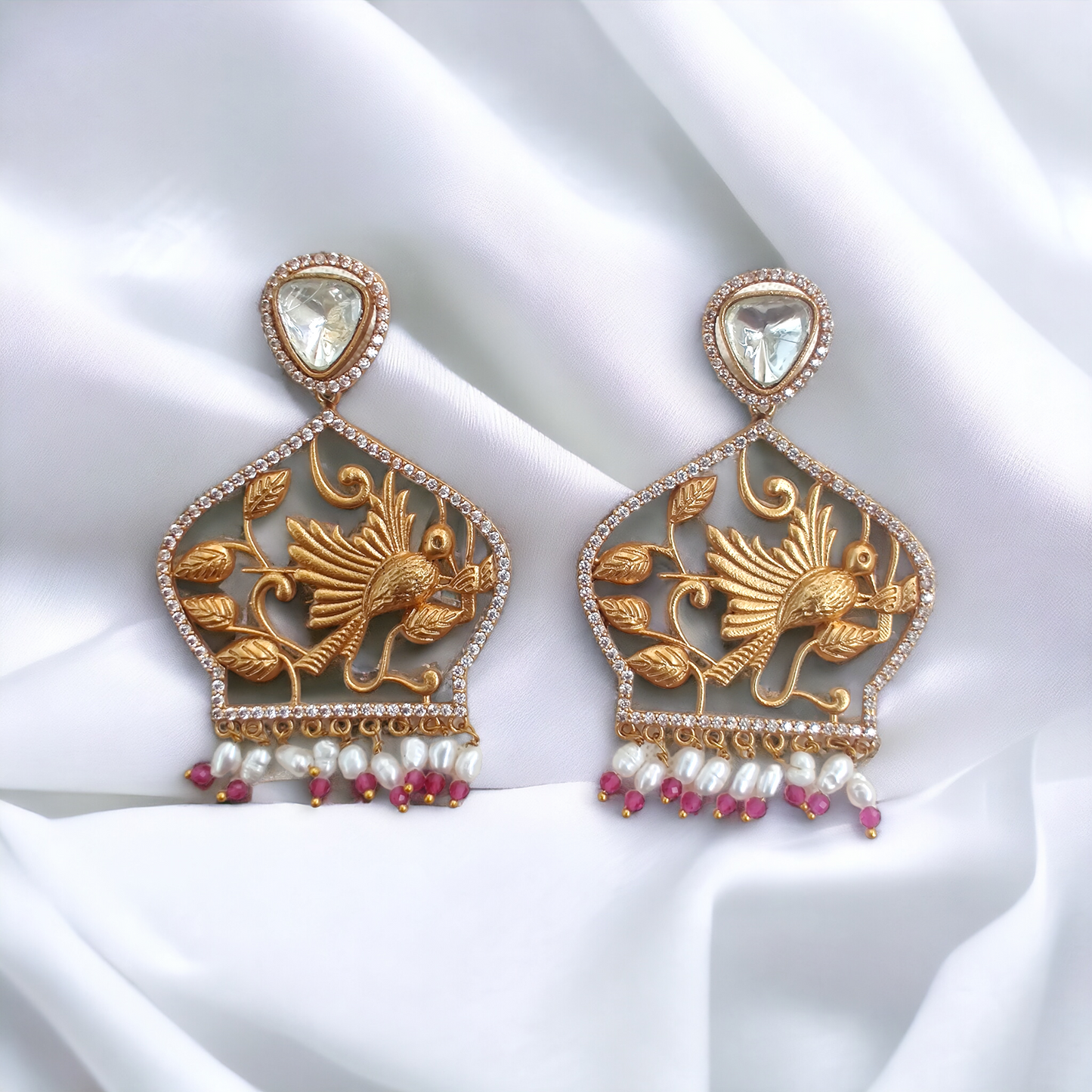 contemporary pinjara earrings