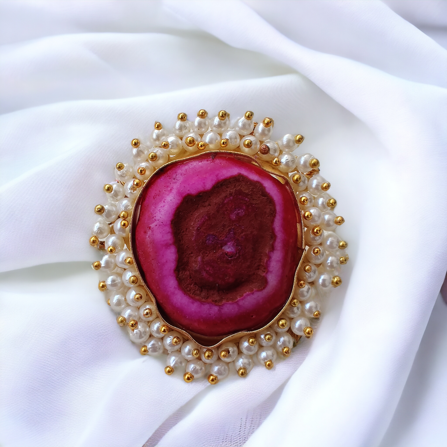 handcrafted adjustable natural kota stone rings (adjustable)