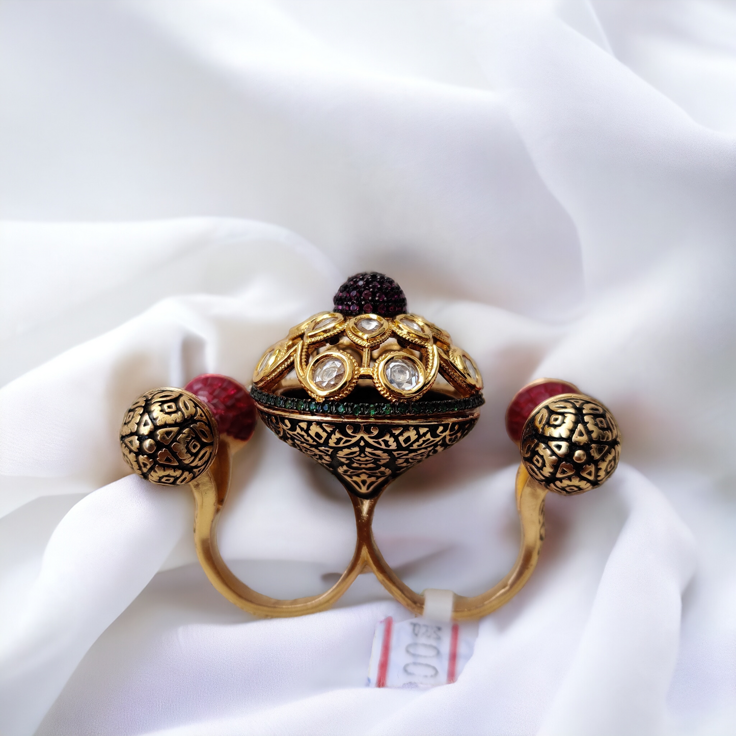 dual finger jadau ring (adjustable)