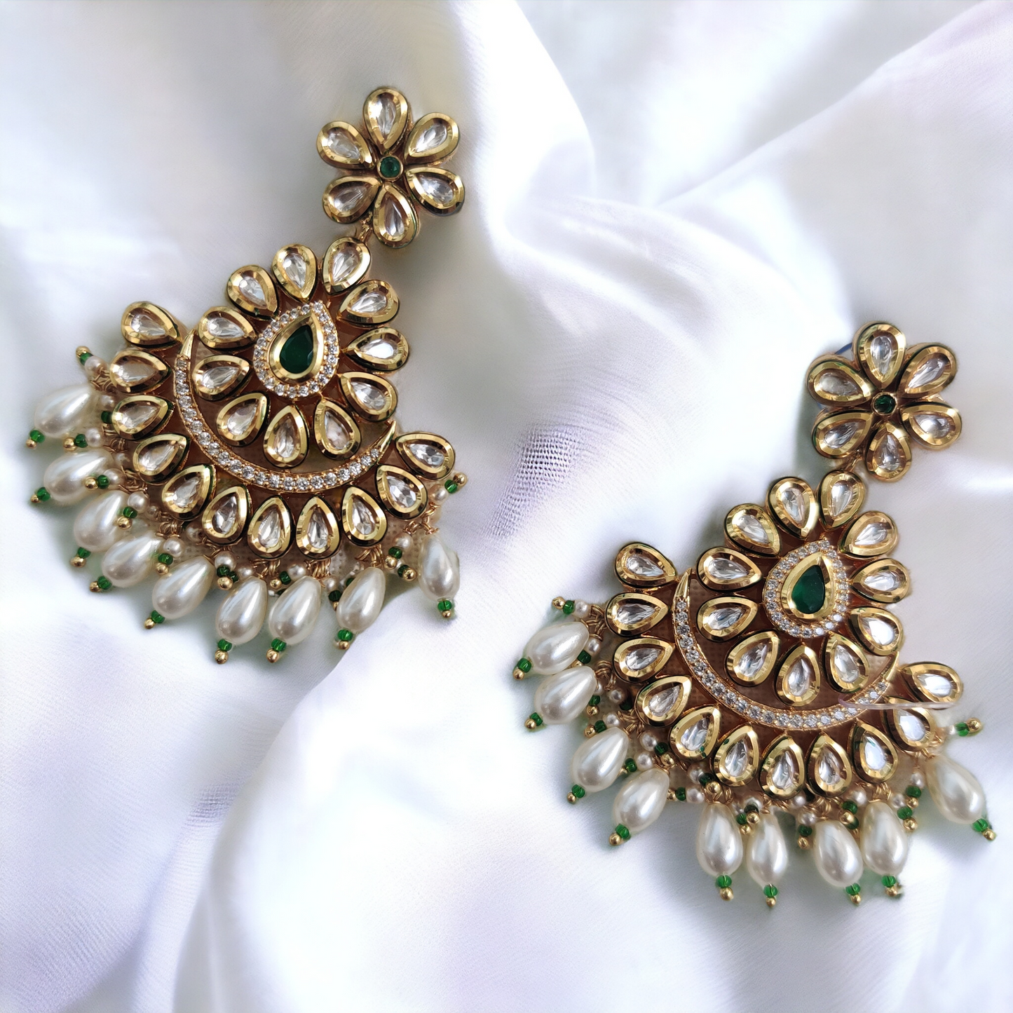 pachhi kundan jadau chaandbali