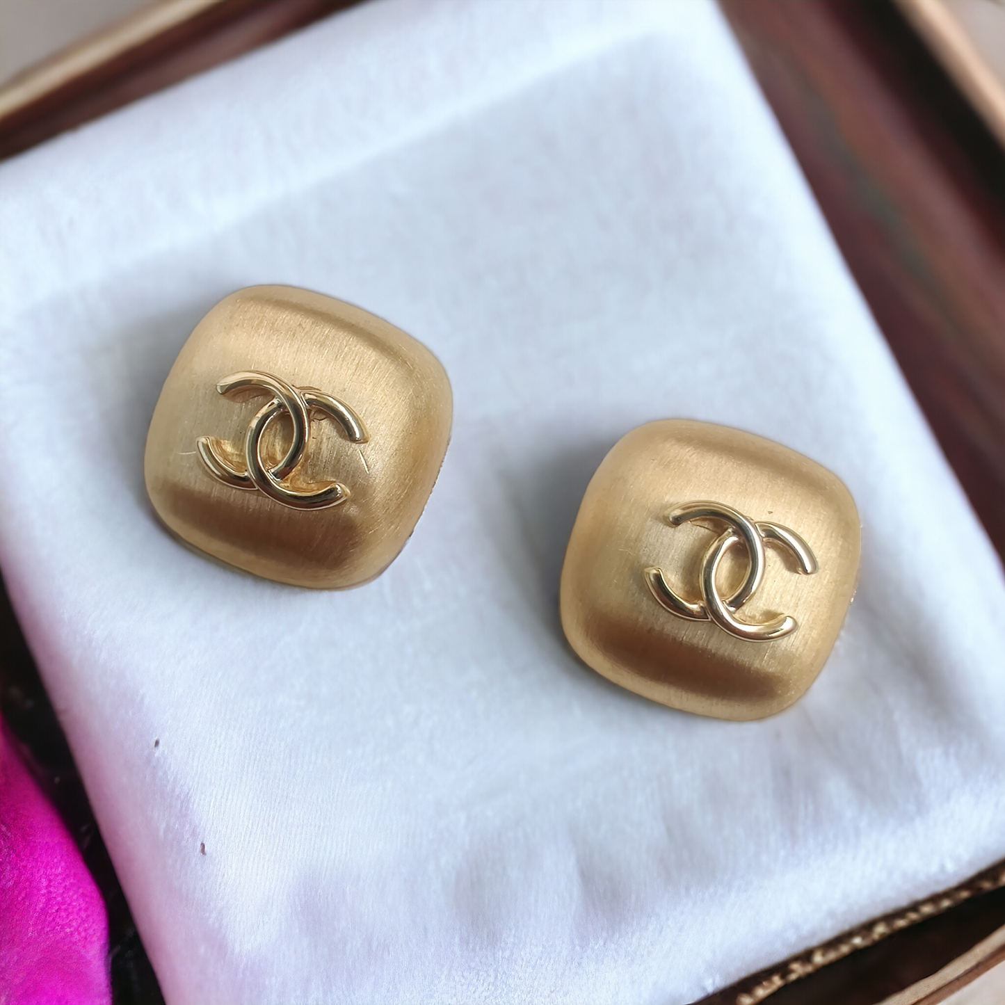 matt gold stainless steel fashion studs