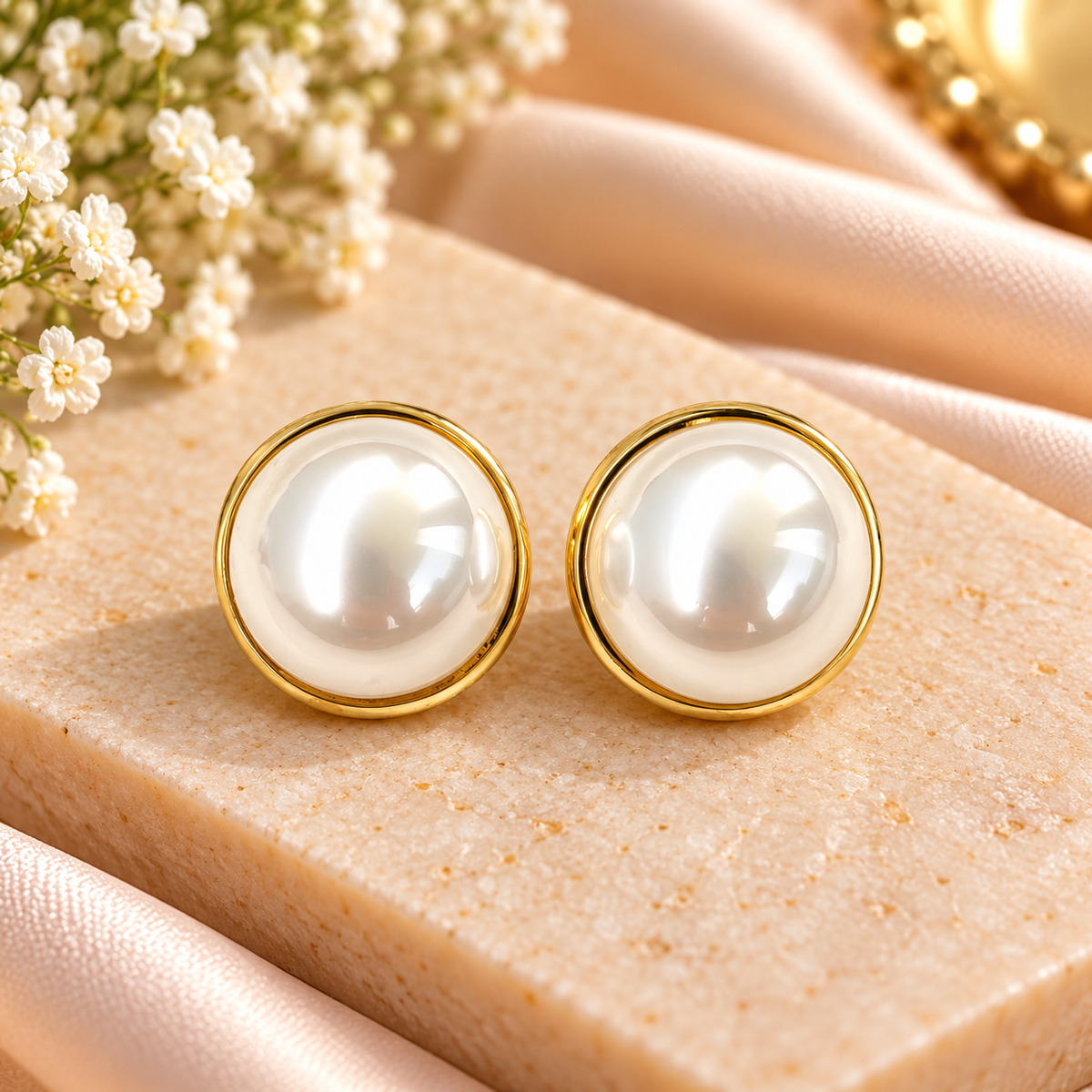 Luminous Pearl Dome Studs