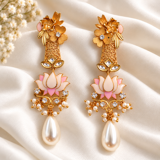 Padma Pearl Drop Earrings