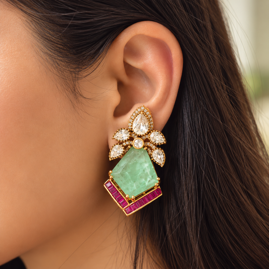 Mint Meher Statement Earrings