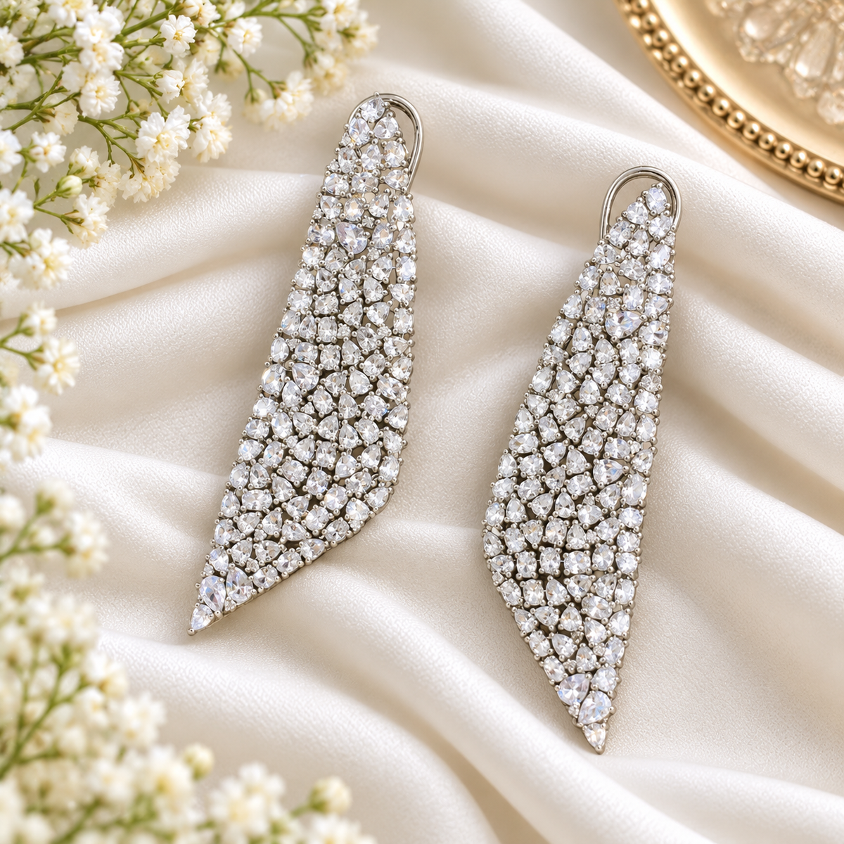 Crystal Cascade Statement Earrings