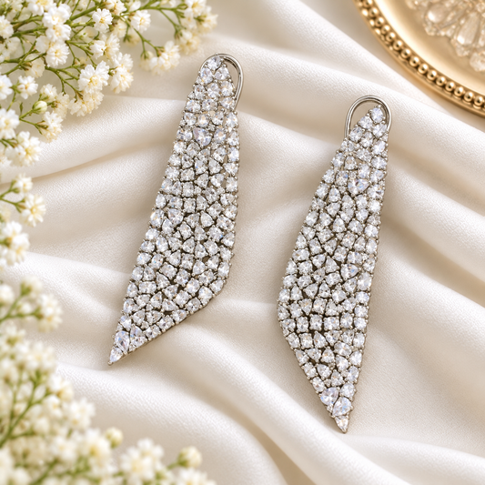 Crystal Cascade Statement Earrings