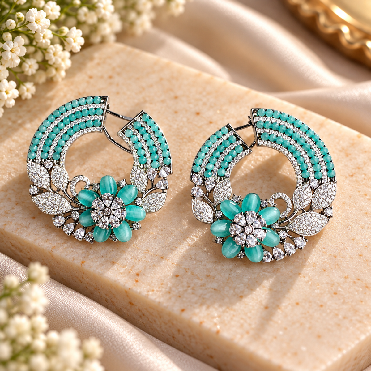 Pastel Crescent Designer Studs