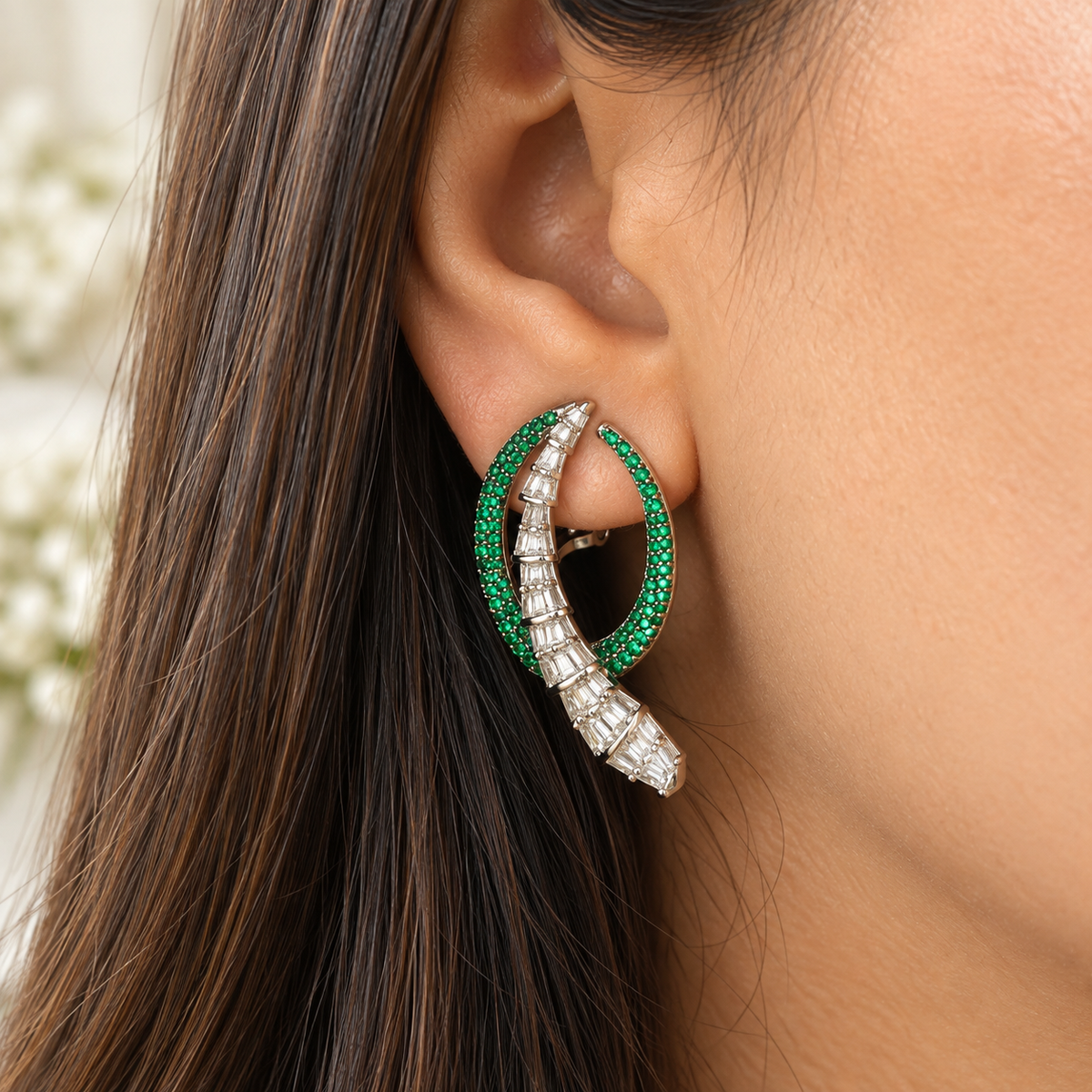 Q-tip Designer Stud Earrings