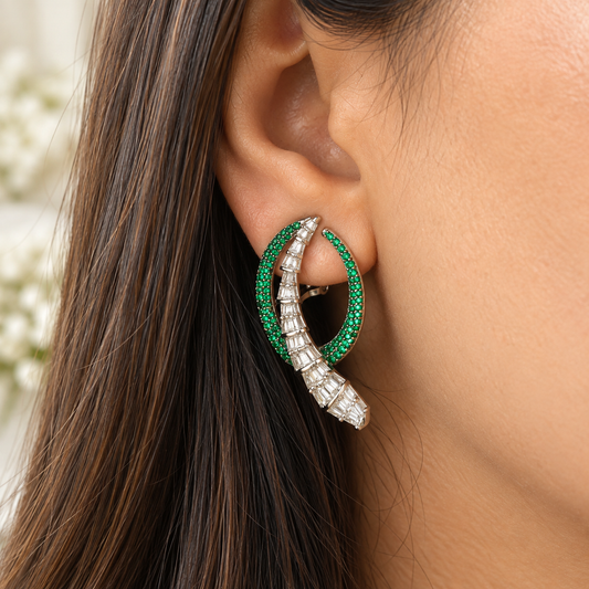 Q-tip Designer Stud Earrings