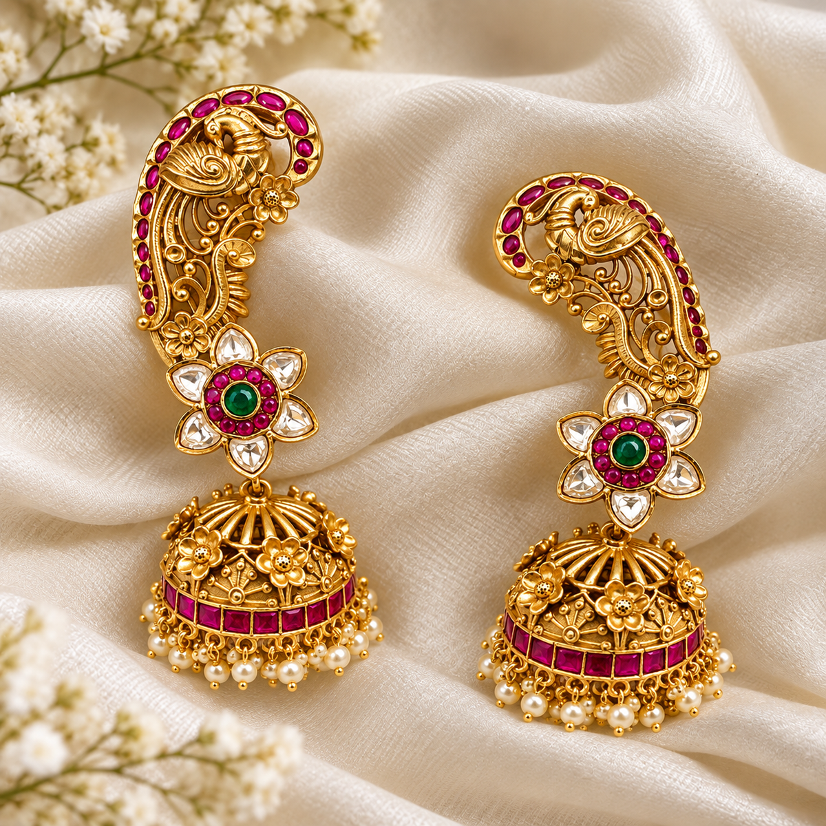 Mayur Maharani Ear Cuff Jhumka