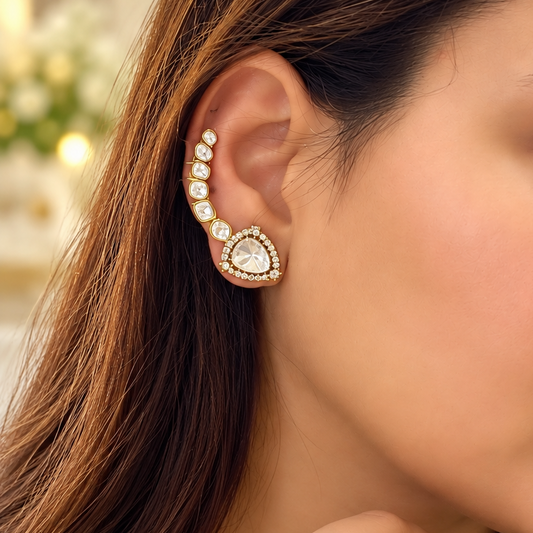Noor Kundan Ear Climber Earrings
