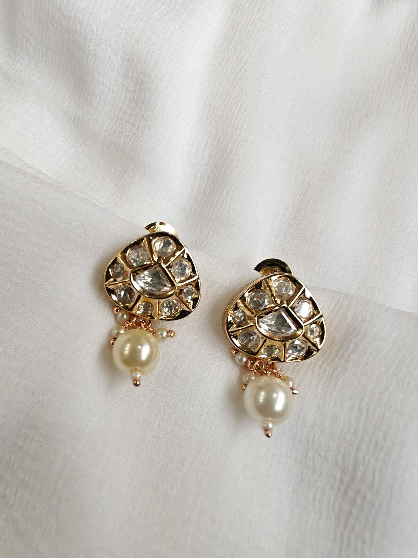 Layered Pendant Set Studded with Semiprecious Stones