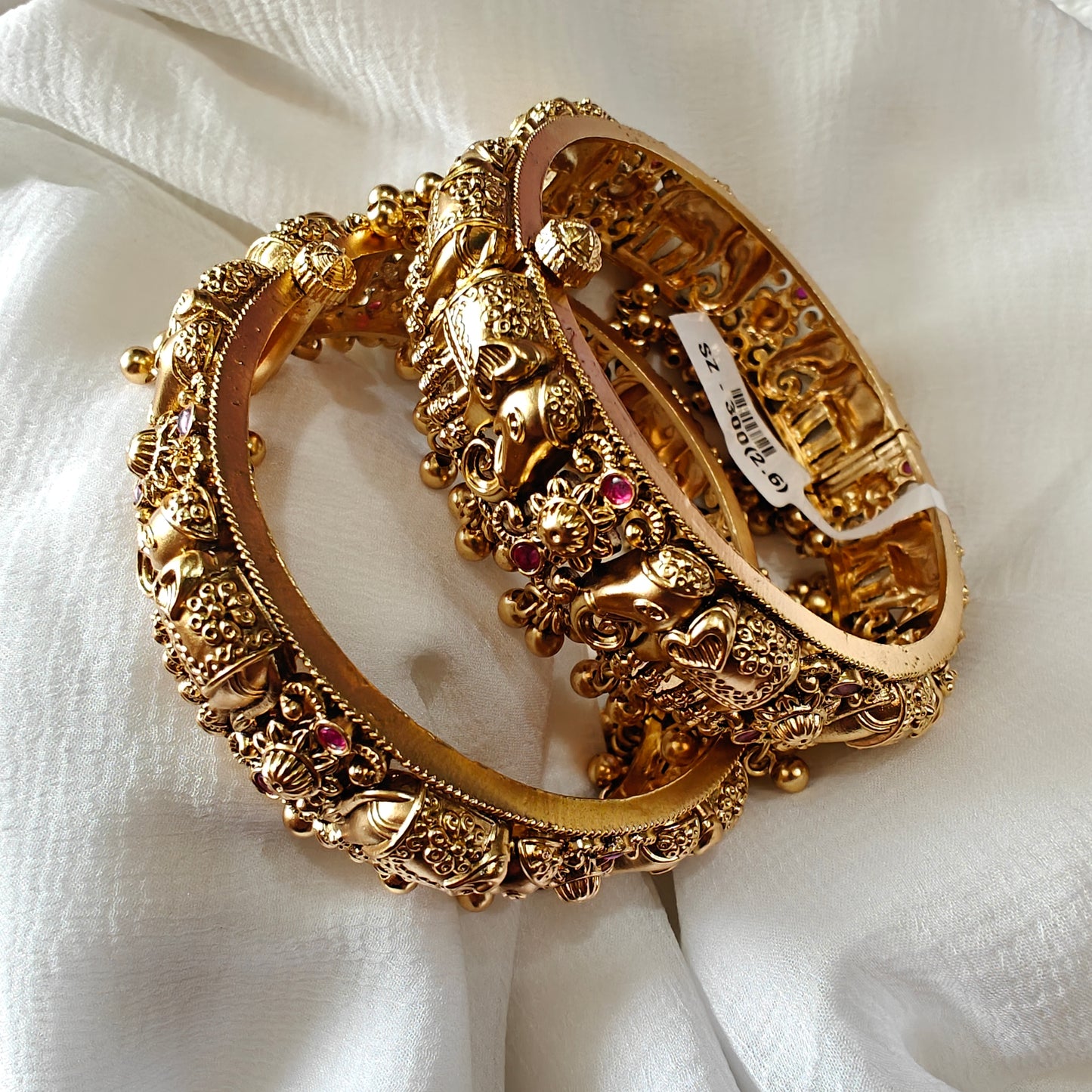 Gajanan Temple Bangles (pair) Openable with Screw