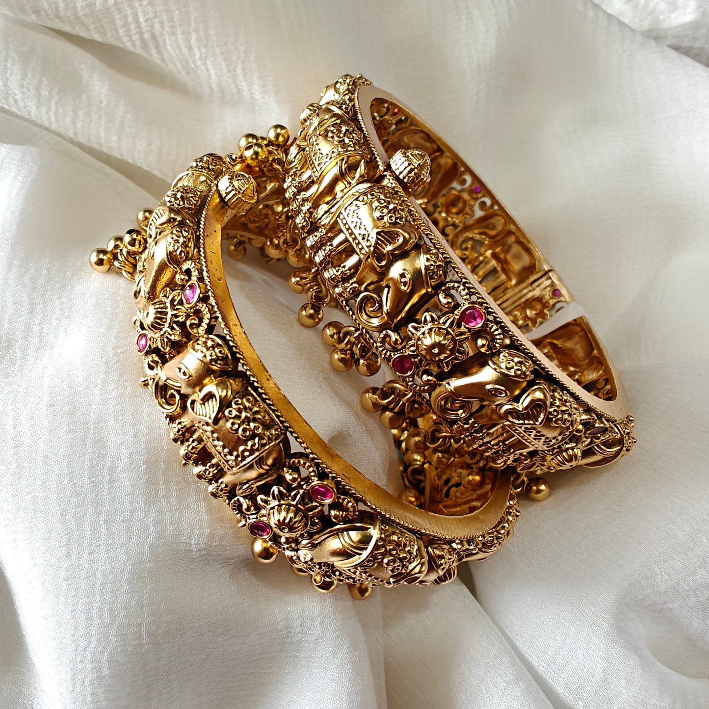 Gajanan Temple Bangles (pair) Openable with Screw