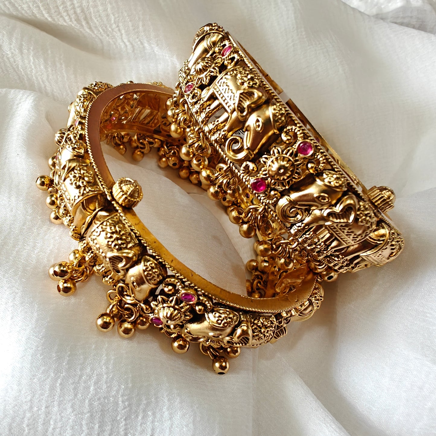 Gajanan Temple Bangles (pair) Openable with Screw