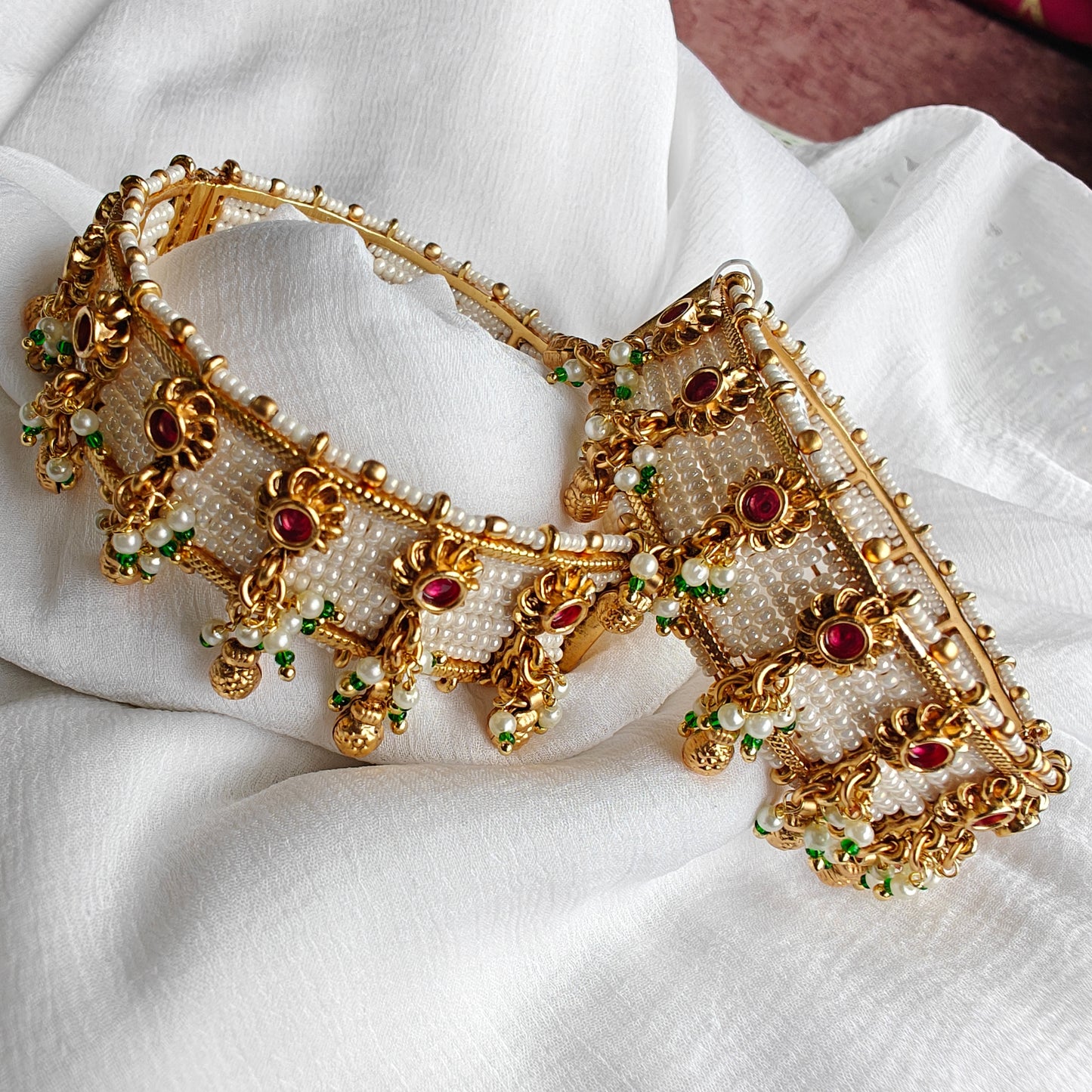 Jadau Rajwadi Bangles pair