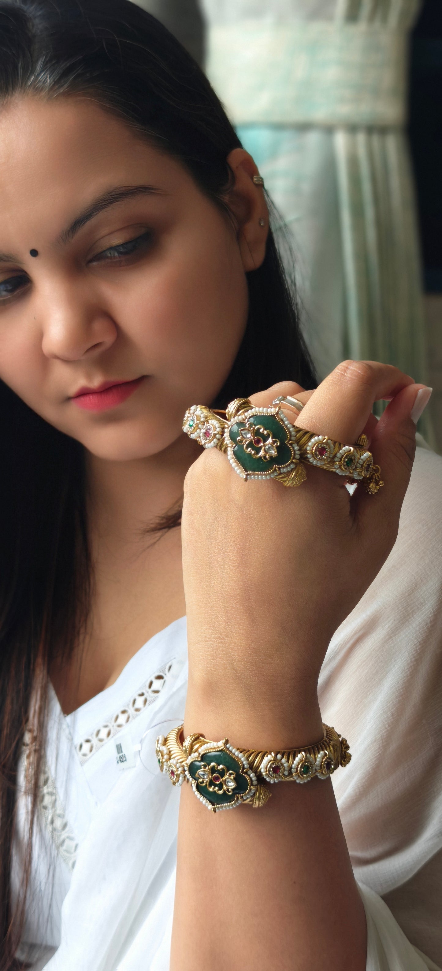 Rajwadi Jadau Bangles (Openable)