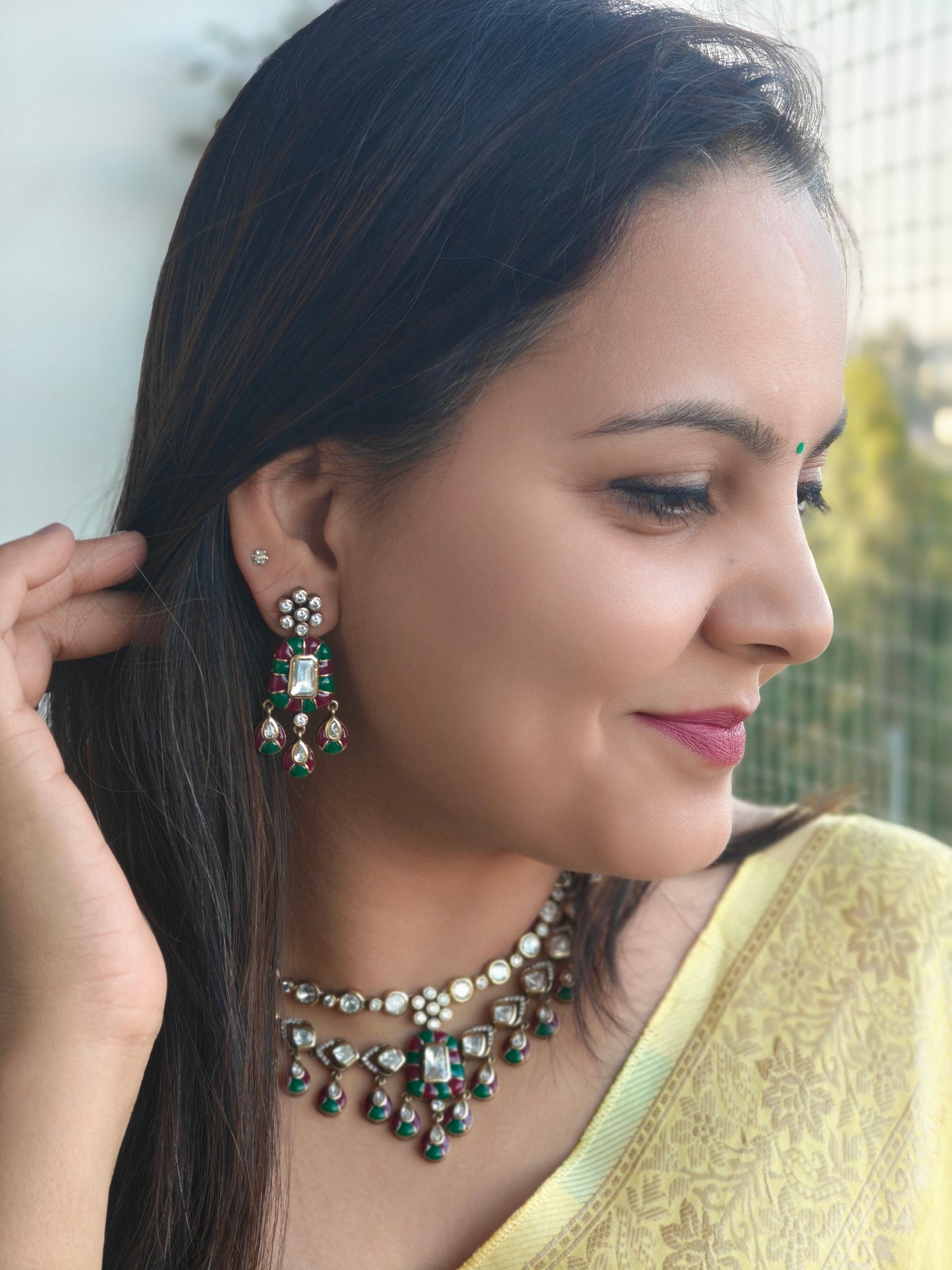 Layered Polki Neckline