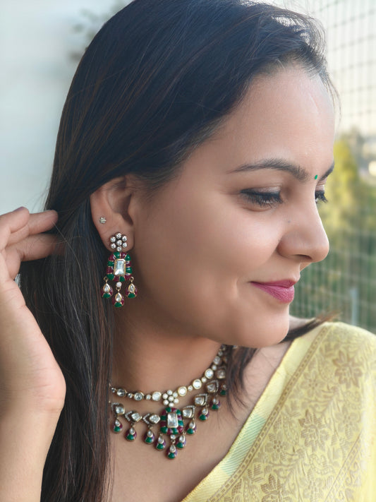 Layered Polki Neckline