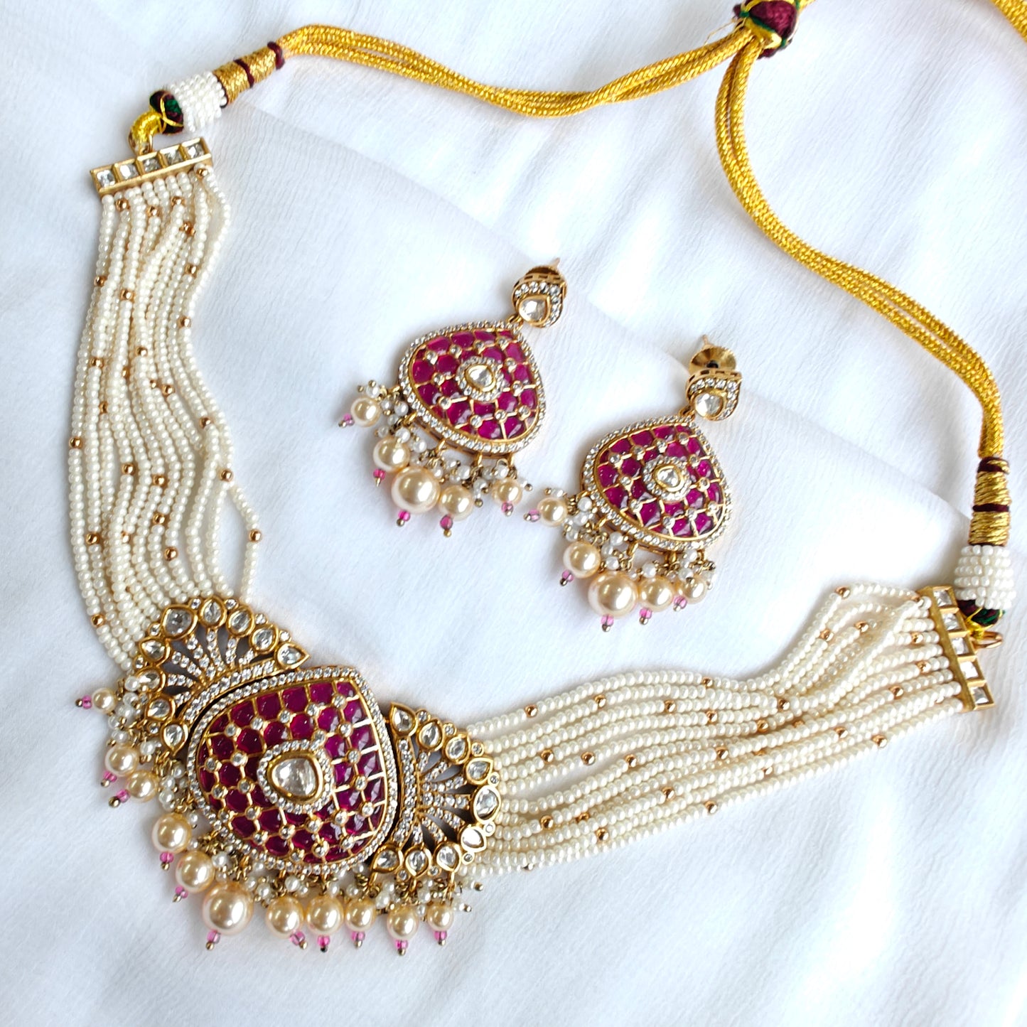 Pankh Choker Studded With Moissanite Polki