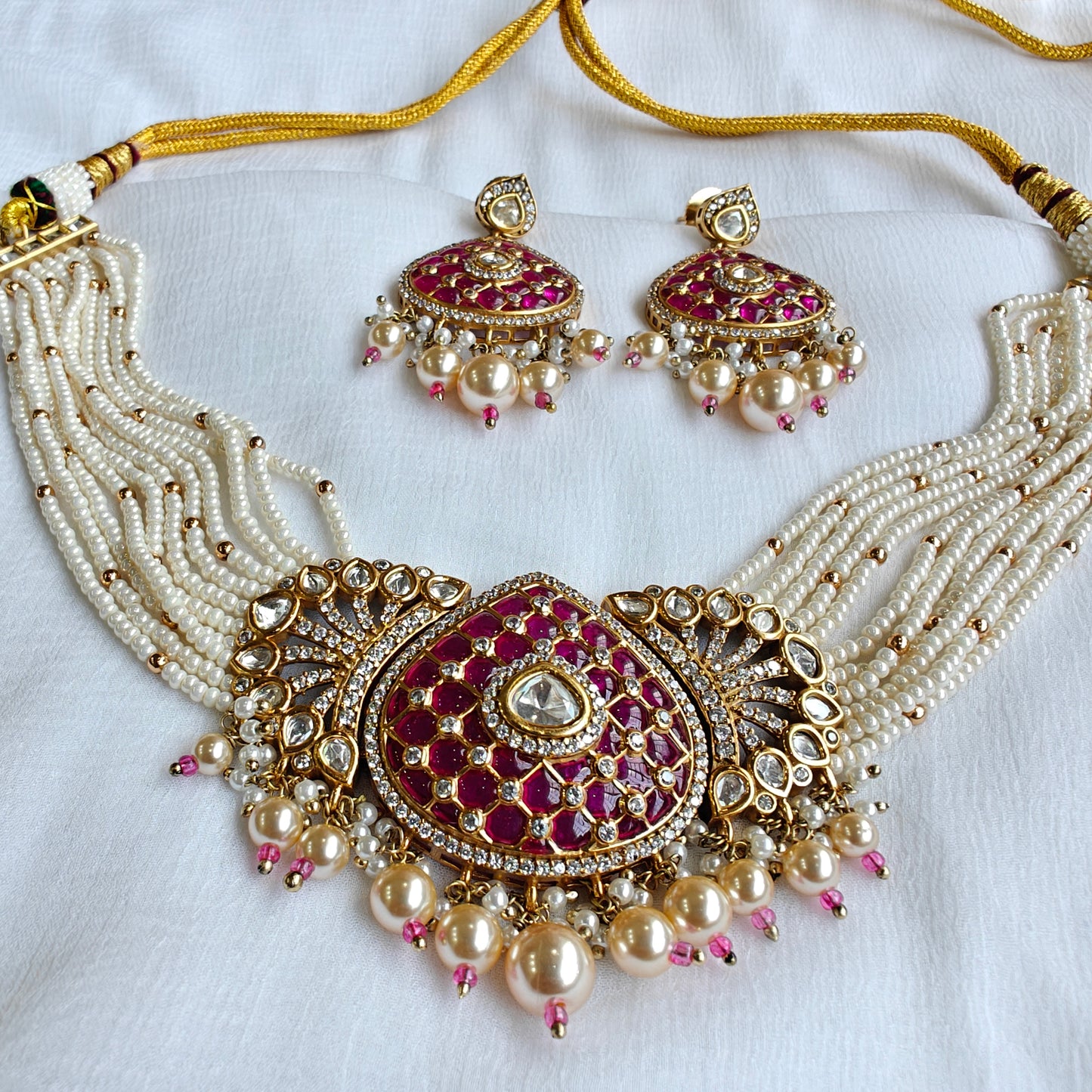 Pankh Choker Studded With Moissanite Polki