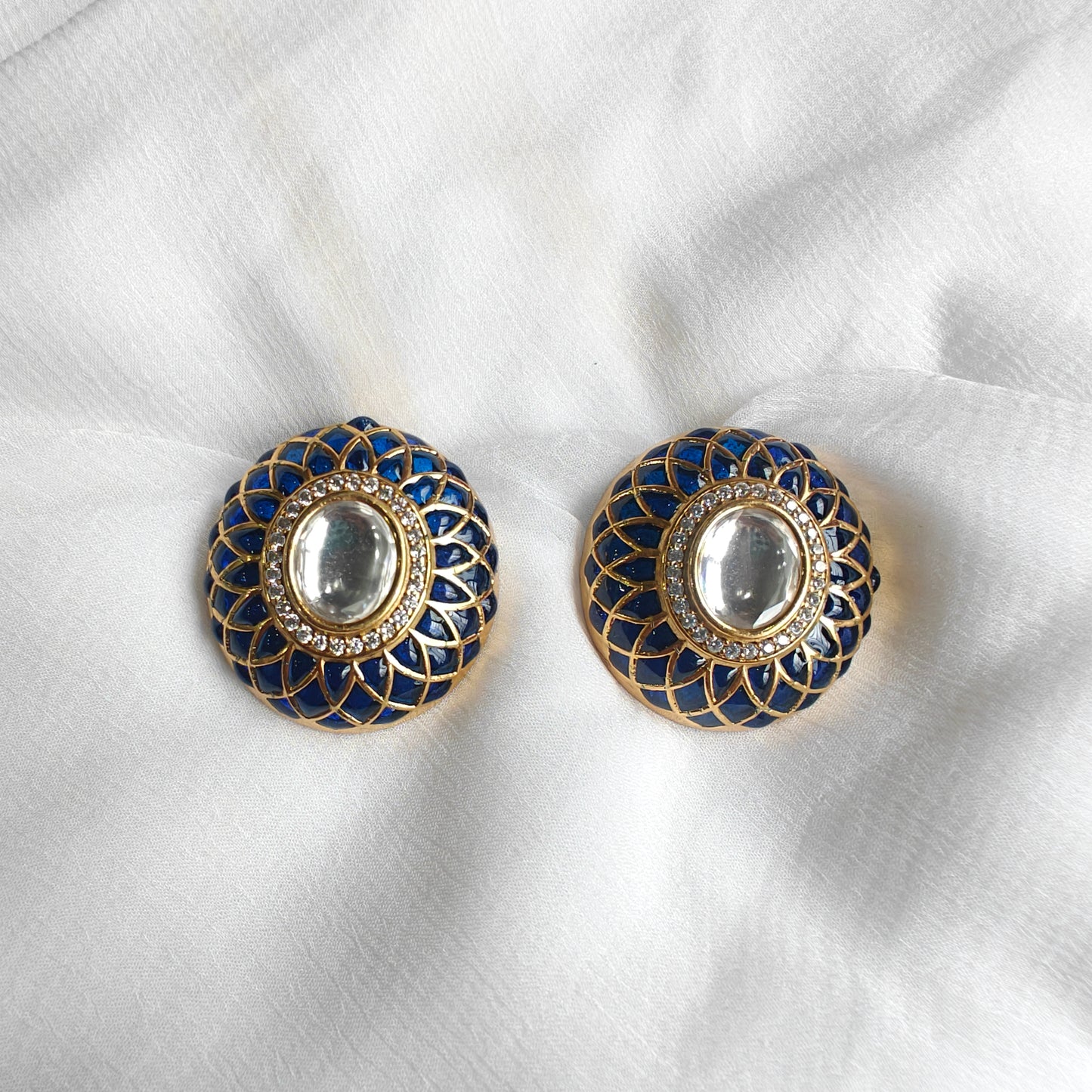 Neelam Jadau Stud Earrings