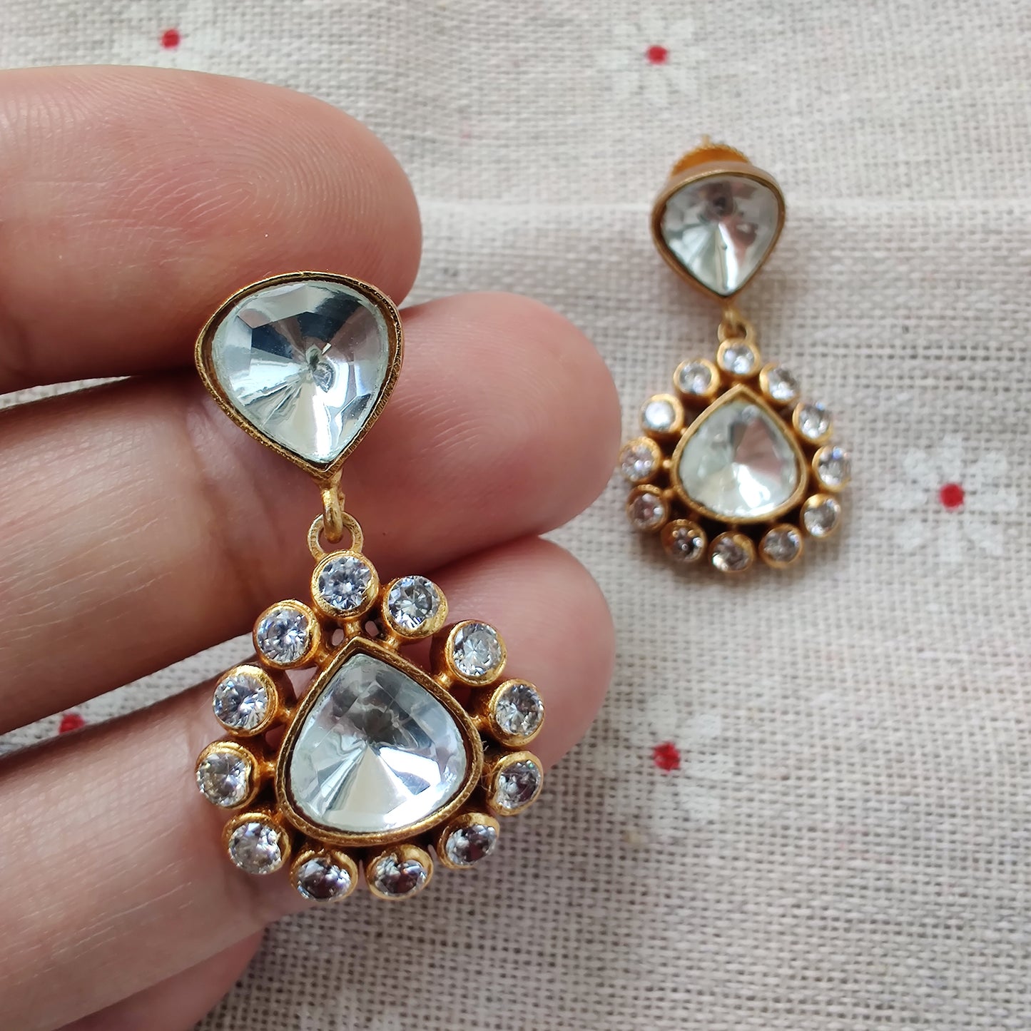 Uncut Polki Studded Necklace Set