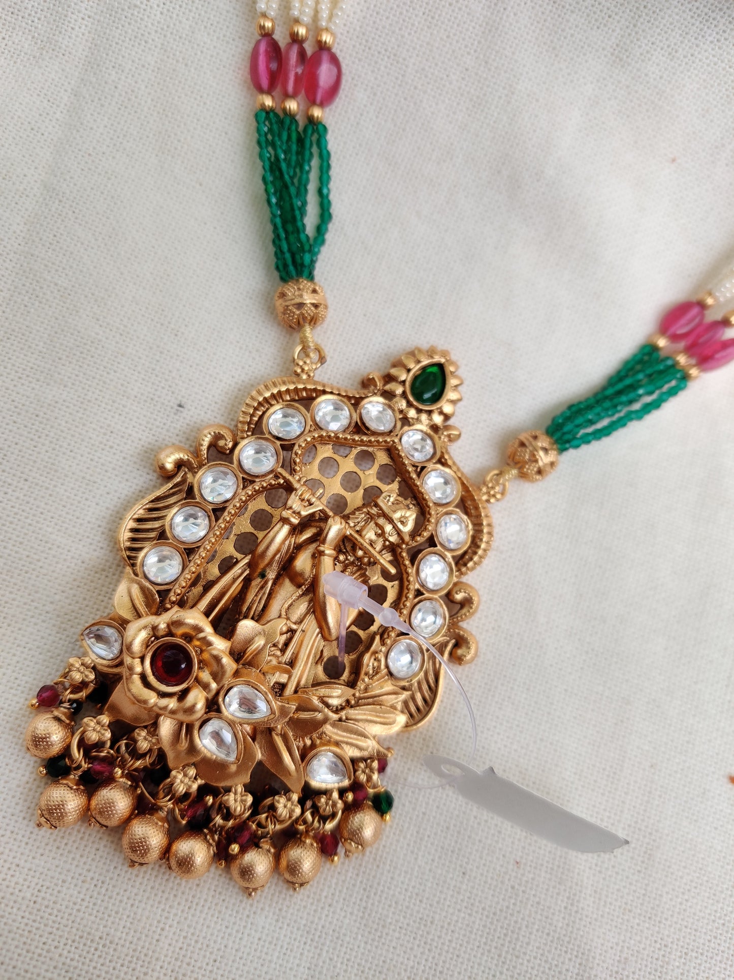 Long Krishna Necklace With Jhumki