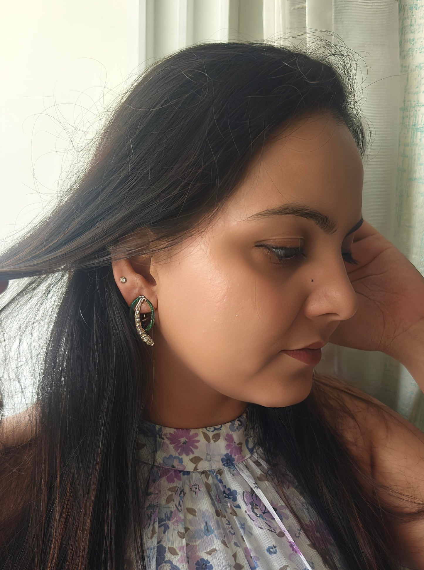 Q-tip Designer Stud Earrings