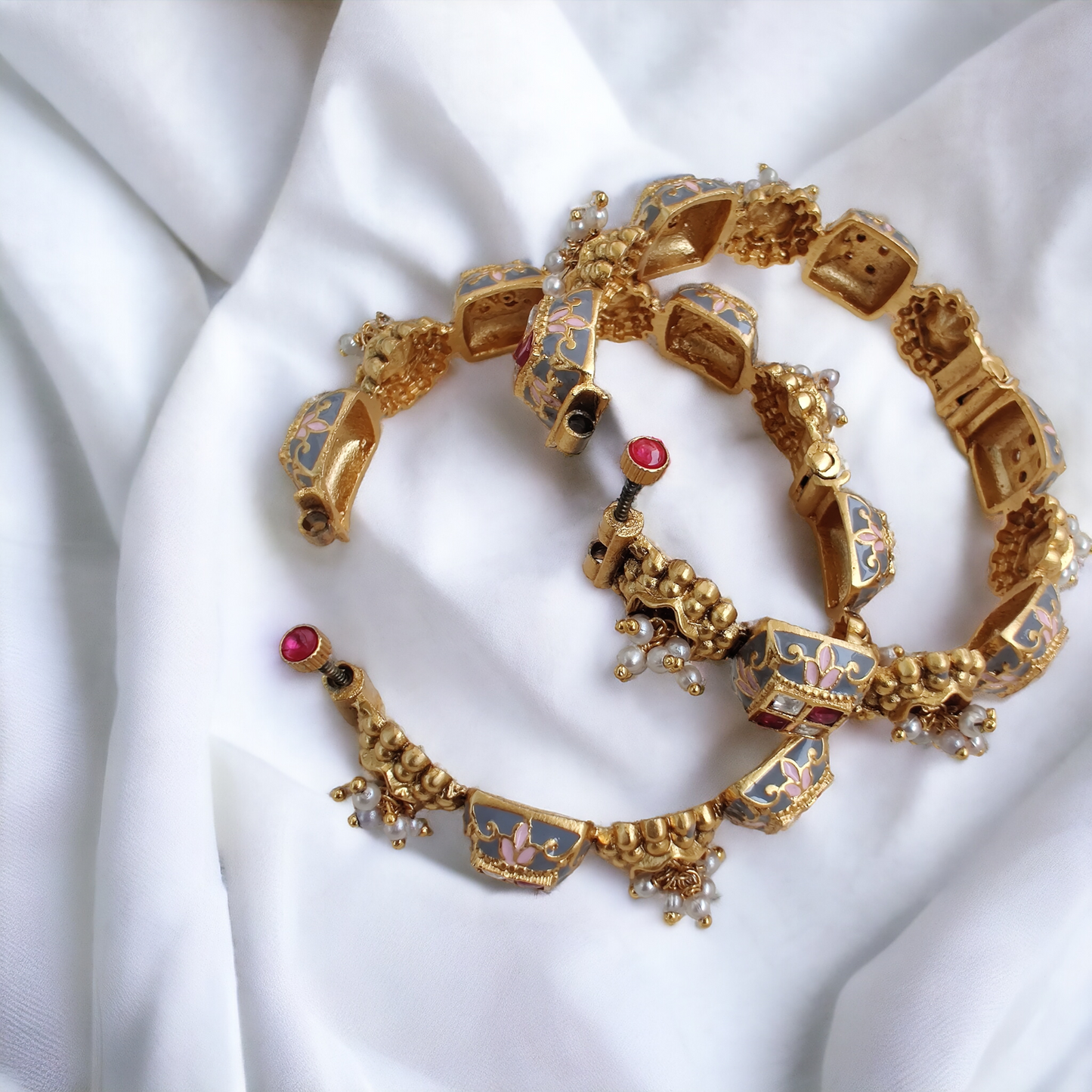 Meenakari Kundan Jadau Bangles