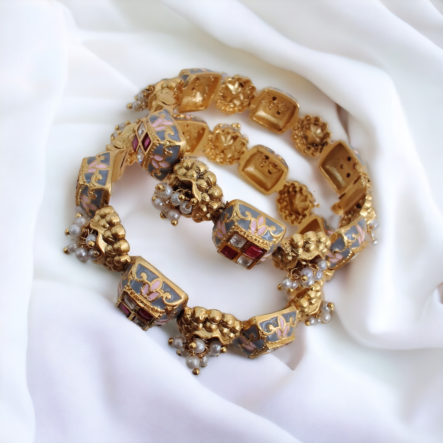 Meenakari Kundan Jadau Bangles