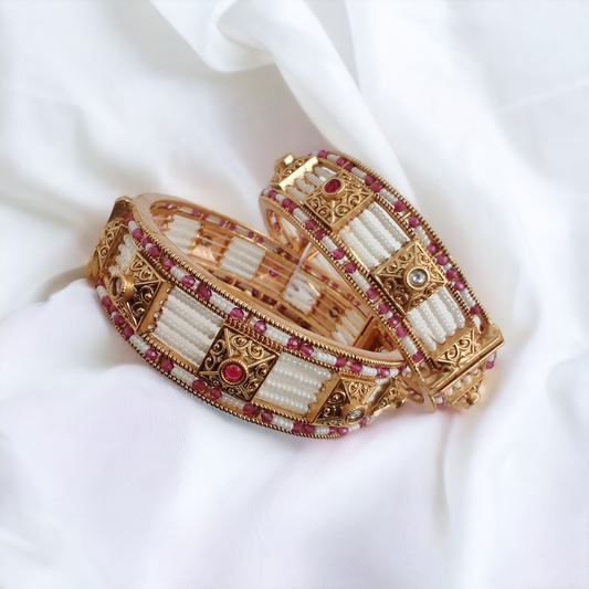 Pearl Jadau Bangles