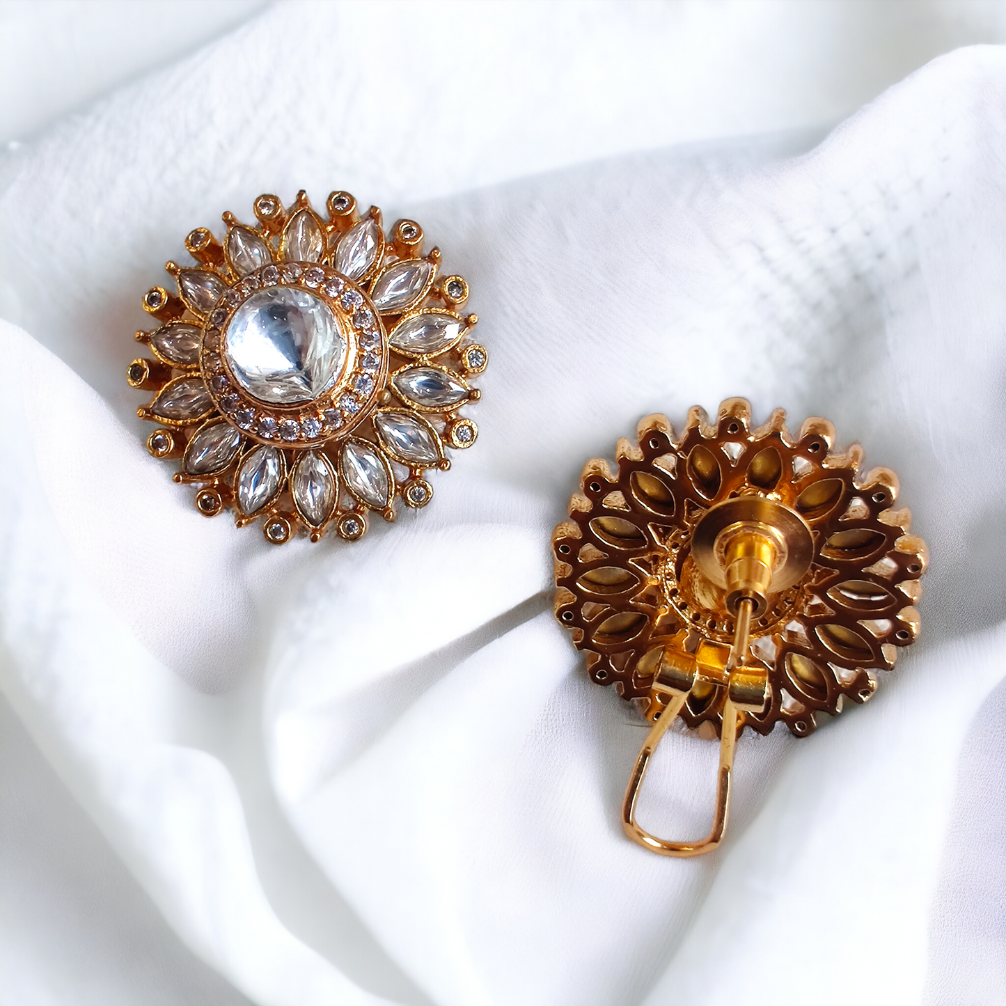 sunflower polki studs