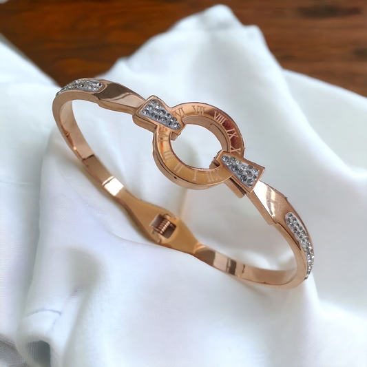 anti-tarnish rose gold openable bracelet