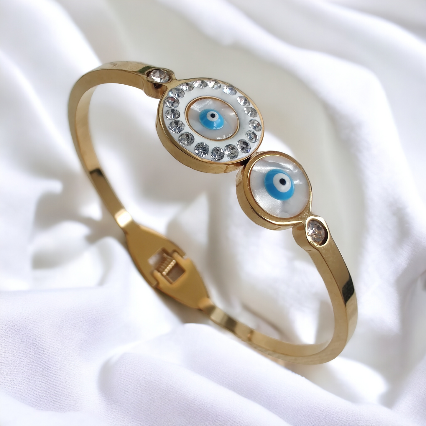 evil eye front openable bracelet