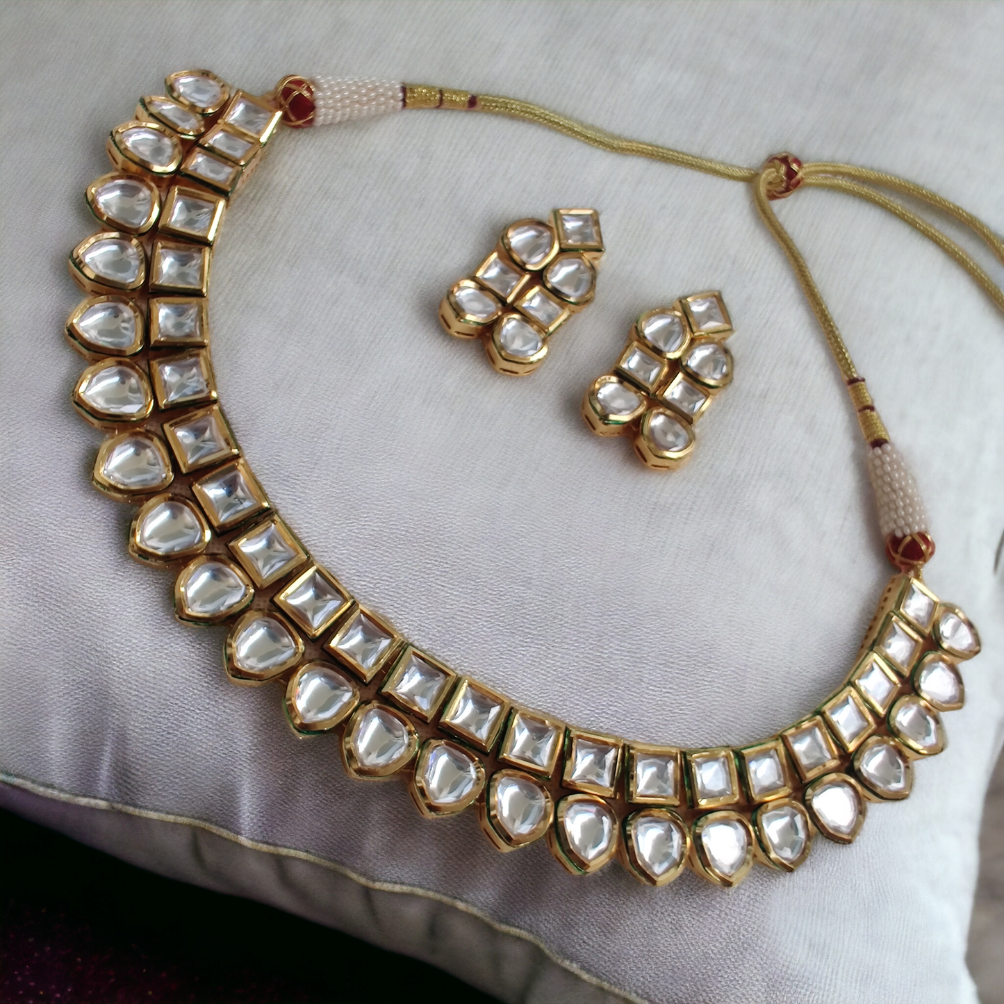 pachi kundan jadau necklace