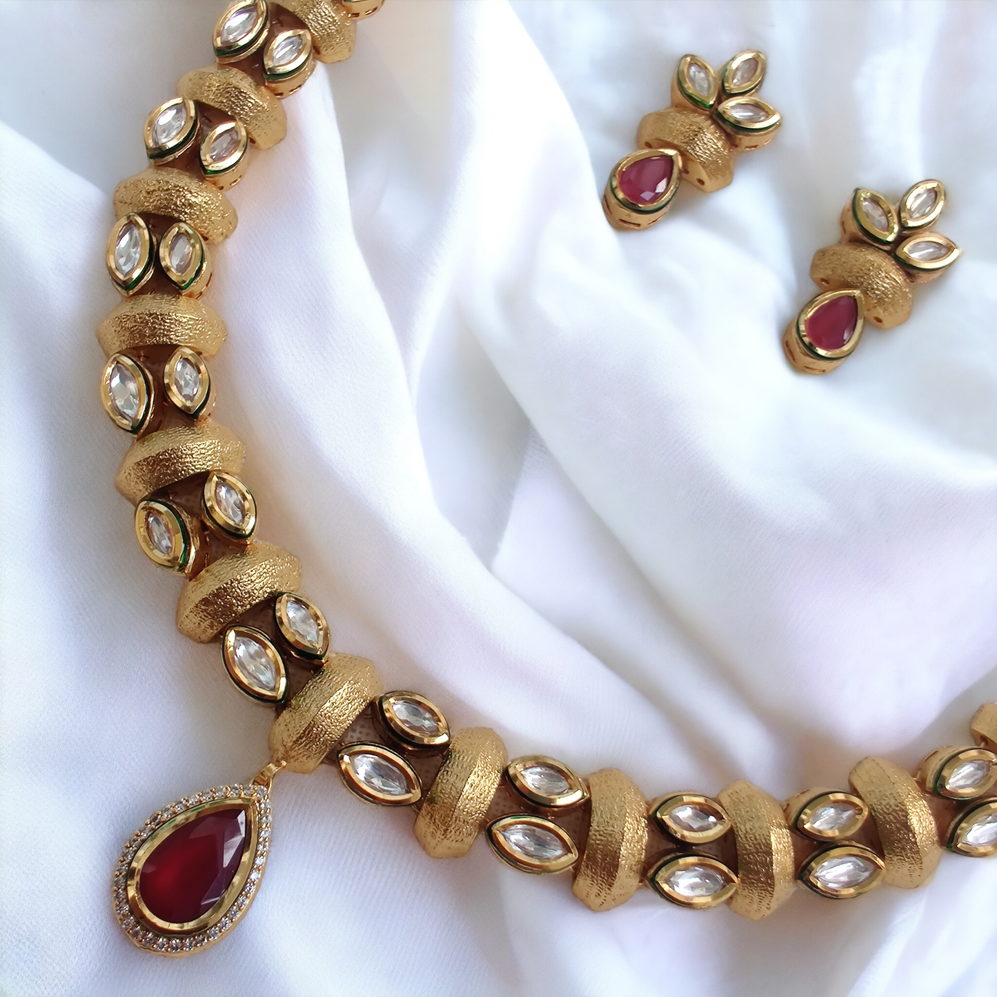 pachi kundan jadau necklace