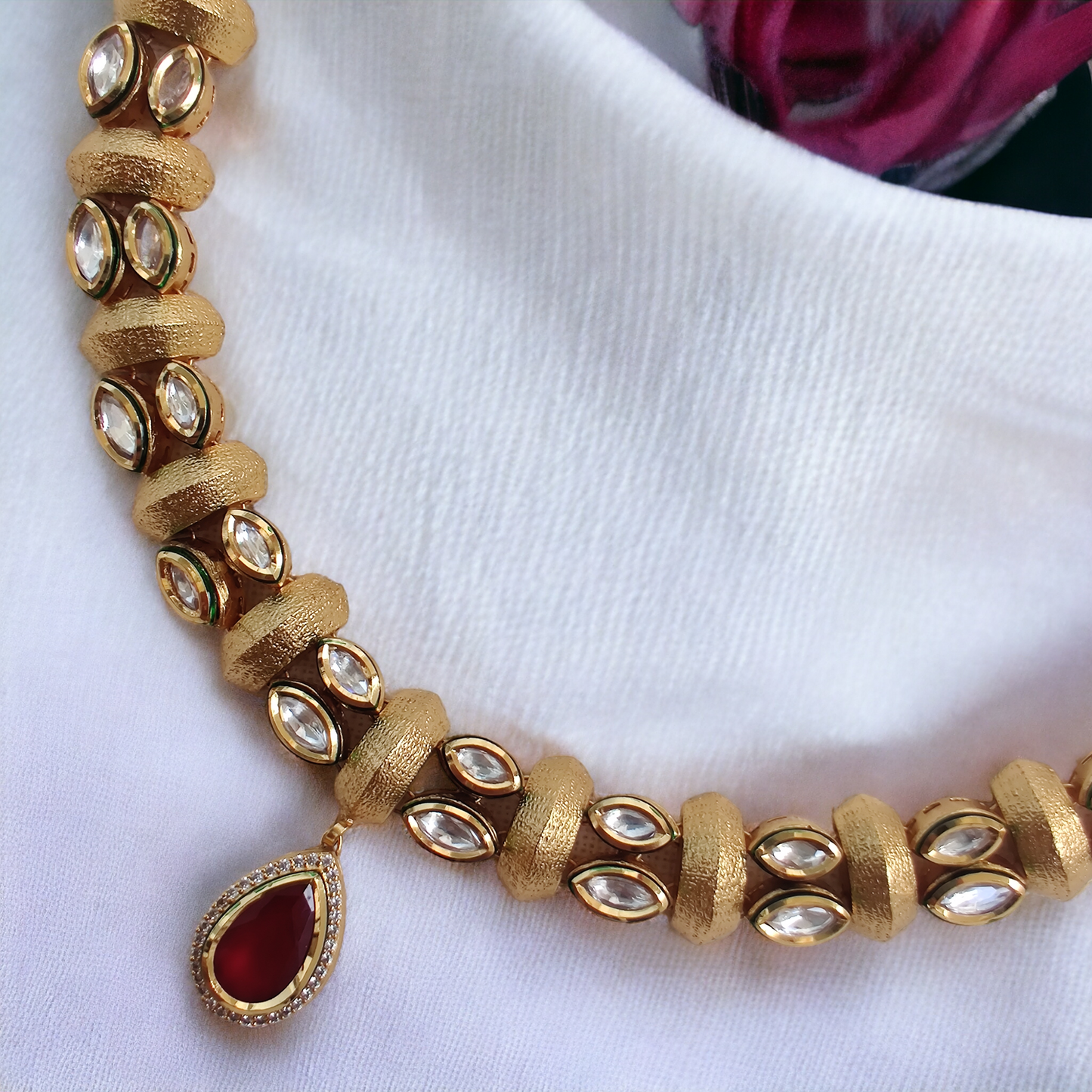 pachi kundan jadau necklace