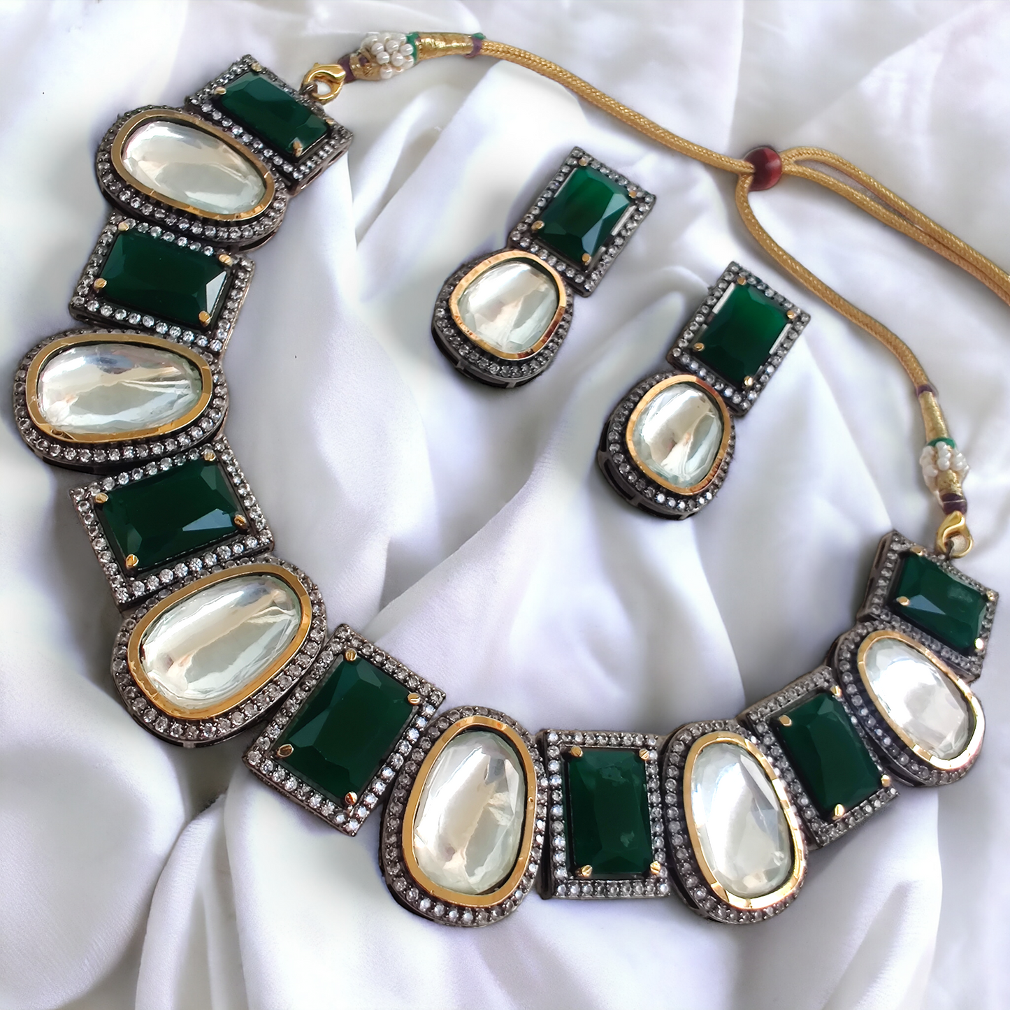 polki emerald necklace