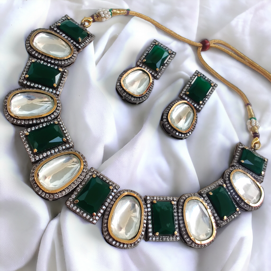 polki emerald necklace