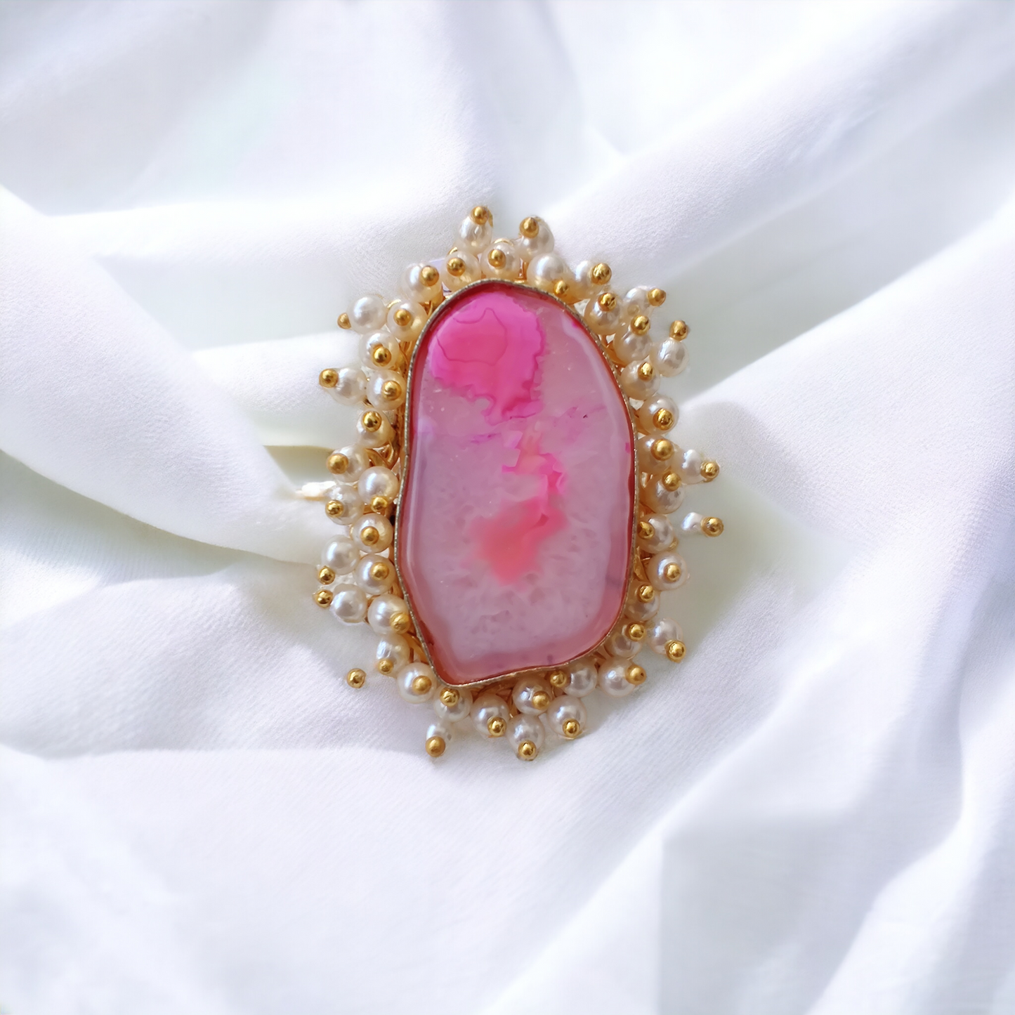 handcrafted adjustable natural kota stone rings (adjustable)