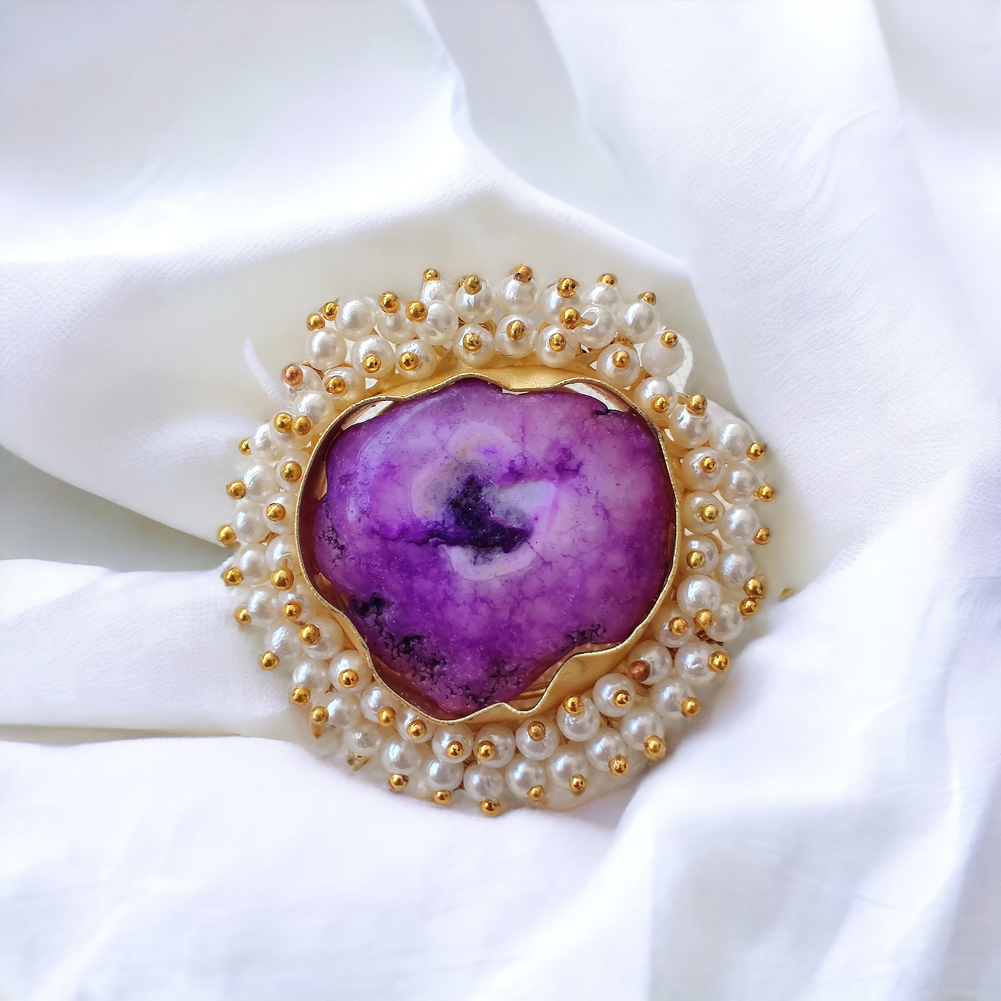 handcrafted adjustable natural kota stone rings (adjustable)