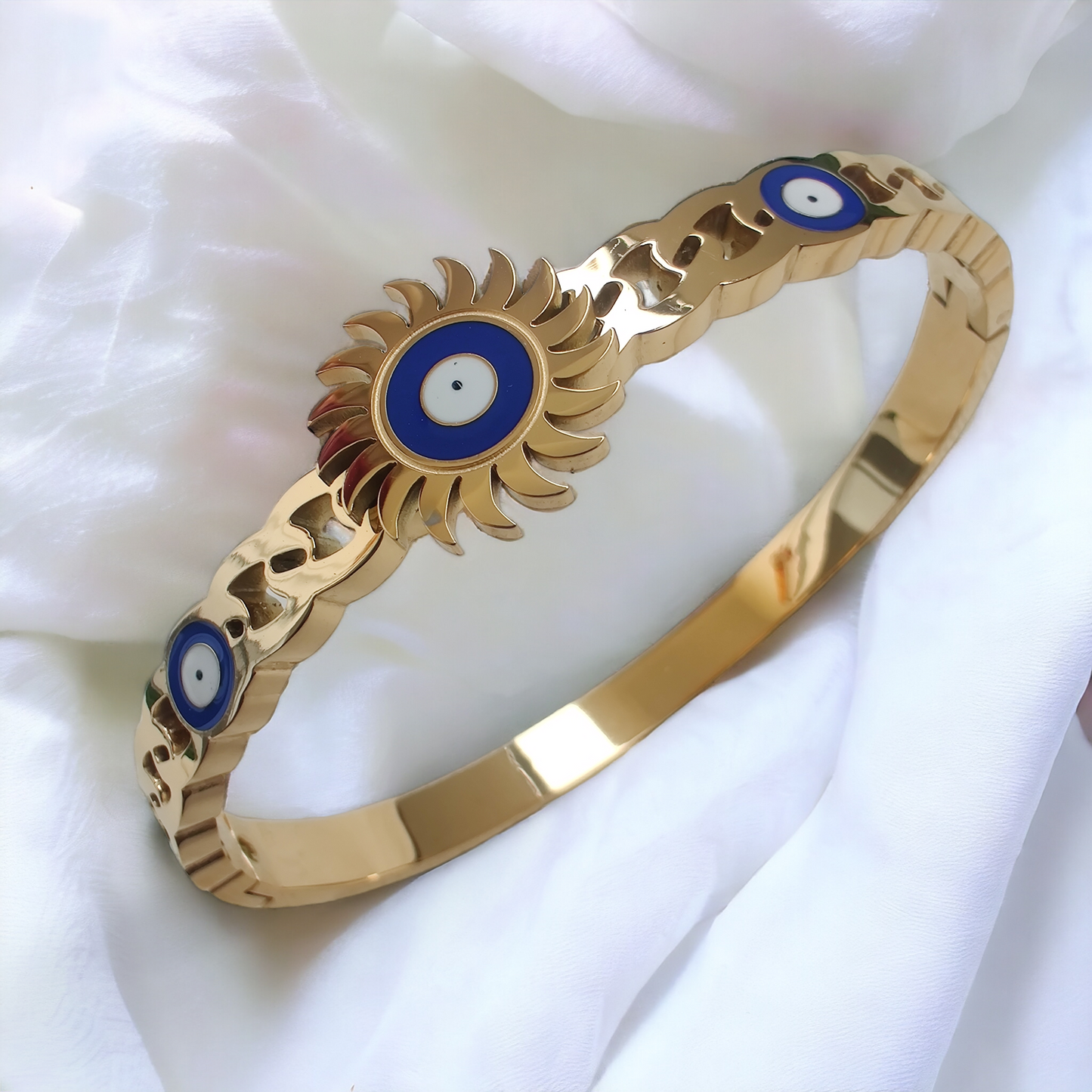 evil eye anti tarnish bracelet