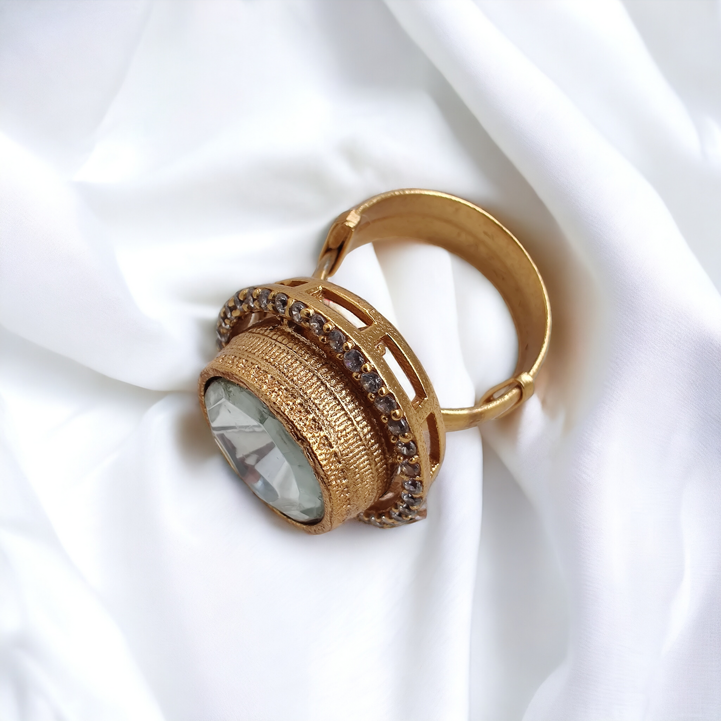 Single Antique Polki RIng (Adjustable)